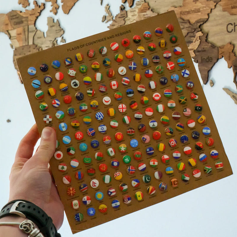 Punaises pour carte du monde