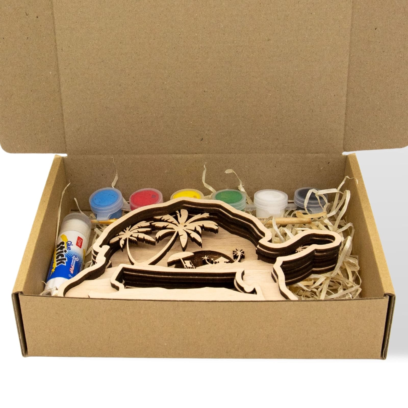 3D Wooden coloring kit Turtle