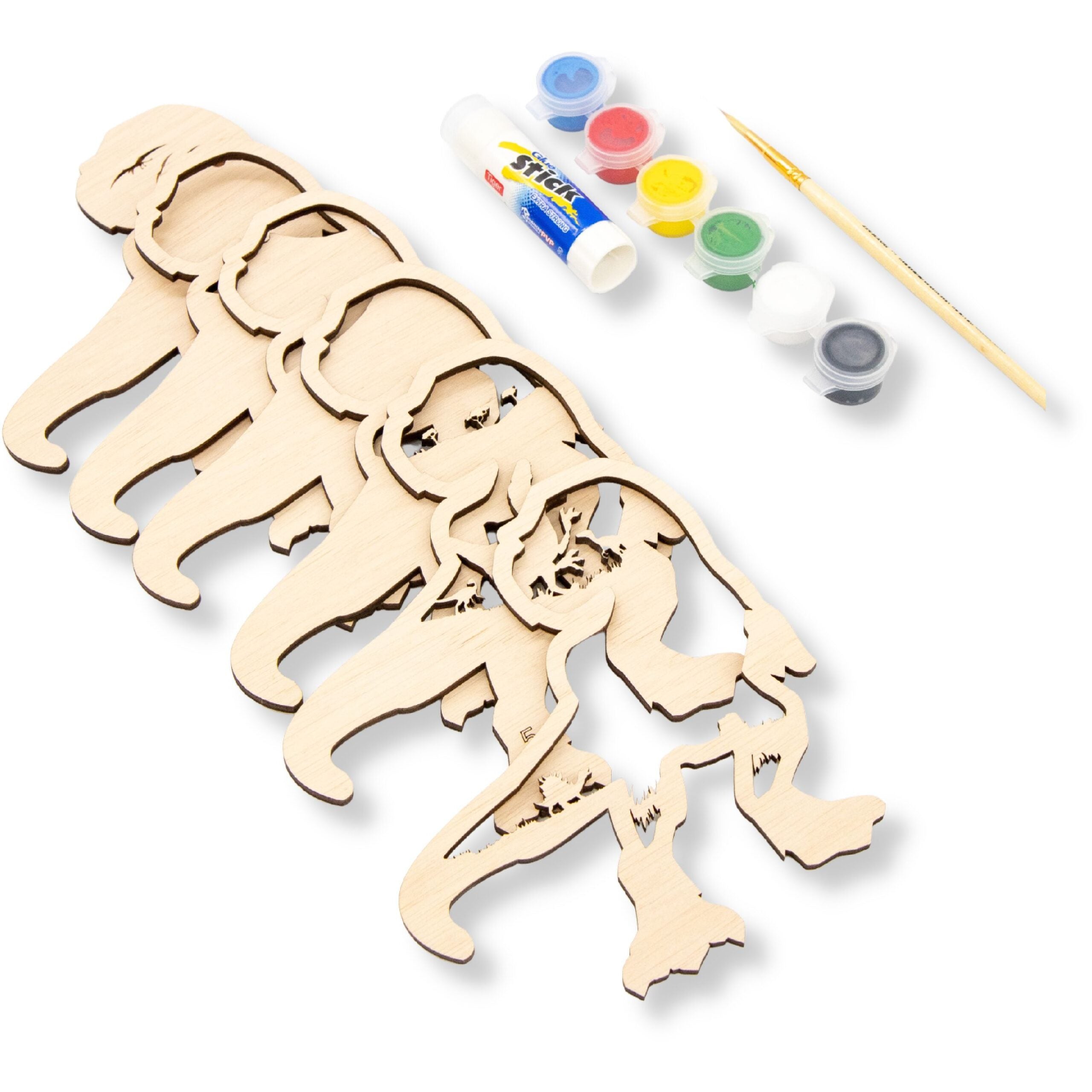 3D Wooden coloring kit T-rex