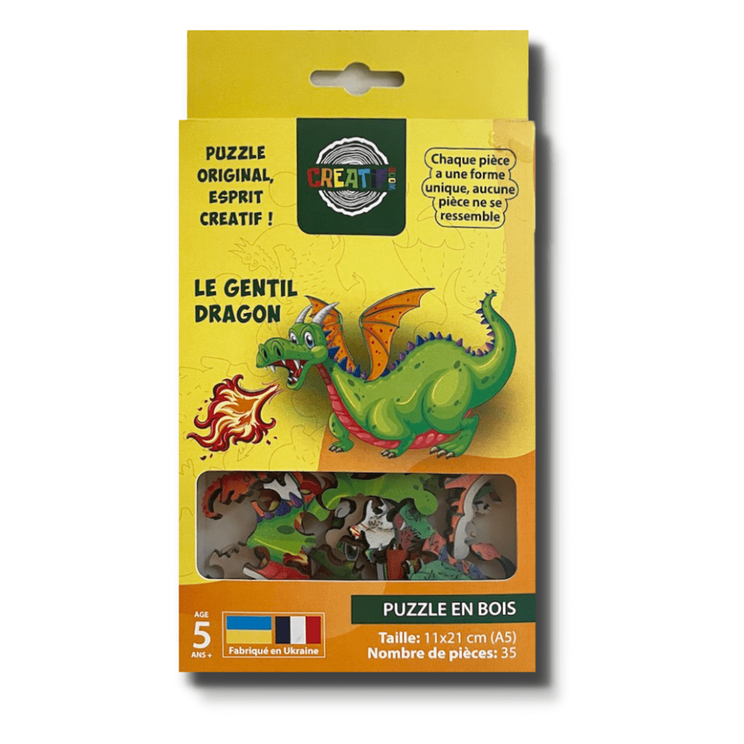 The Friendly Dragon Wooden Puzzle