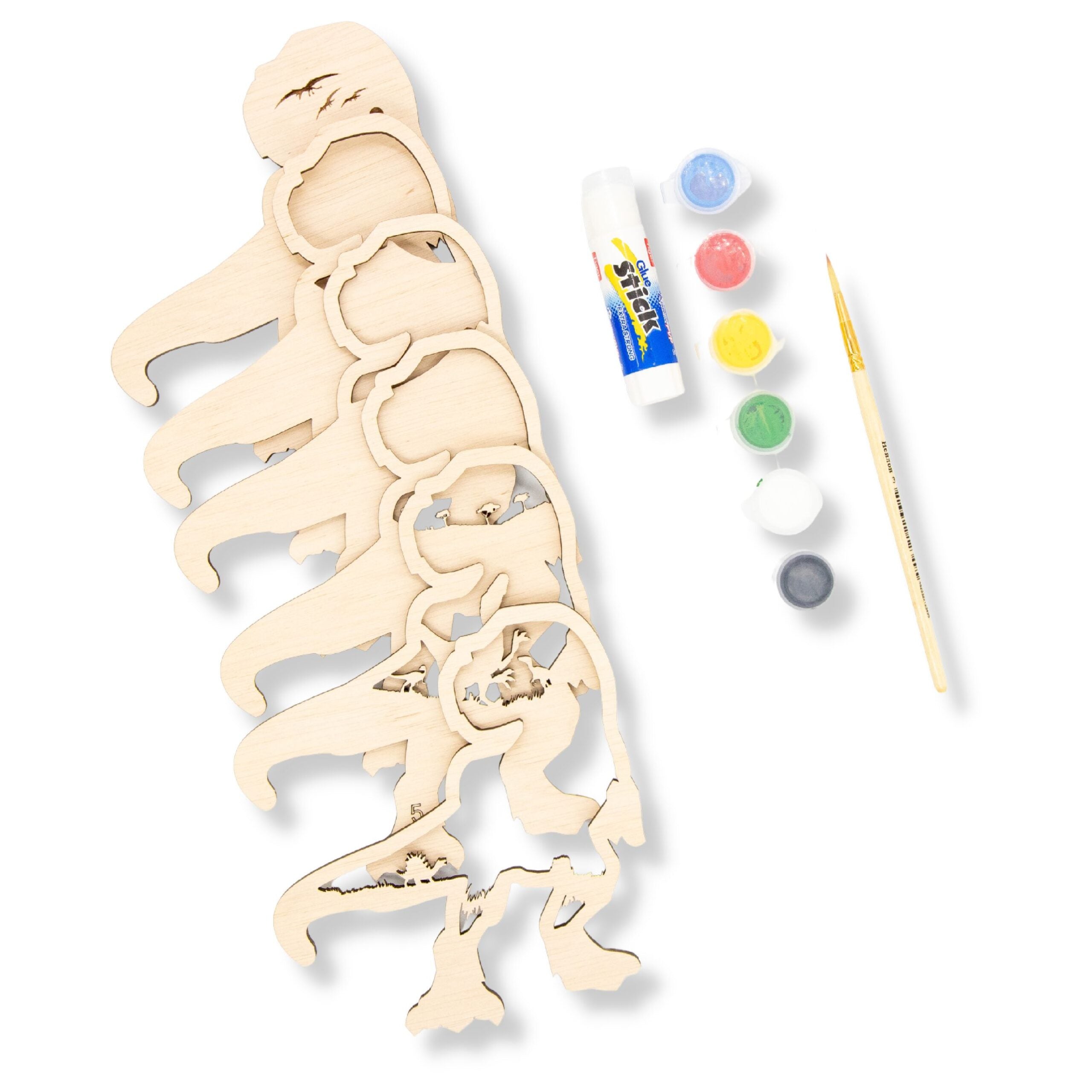 3D Wooden coloring kit T-rex