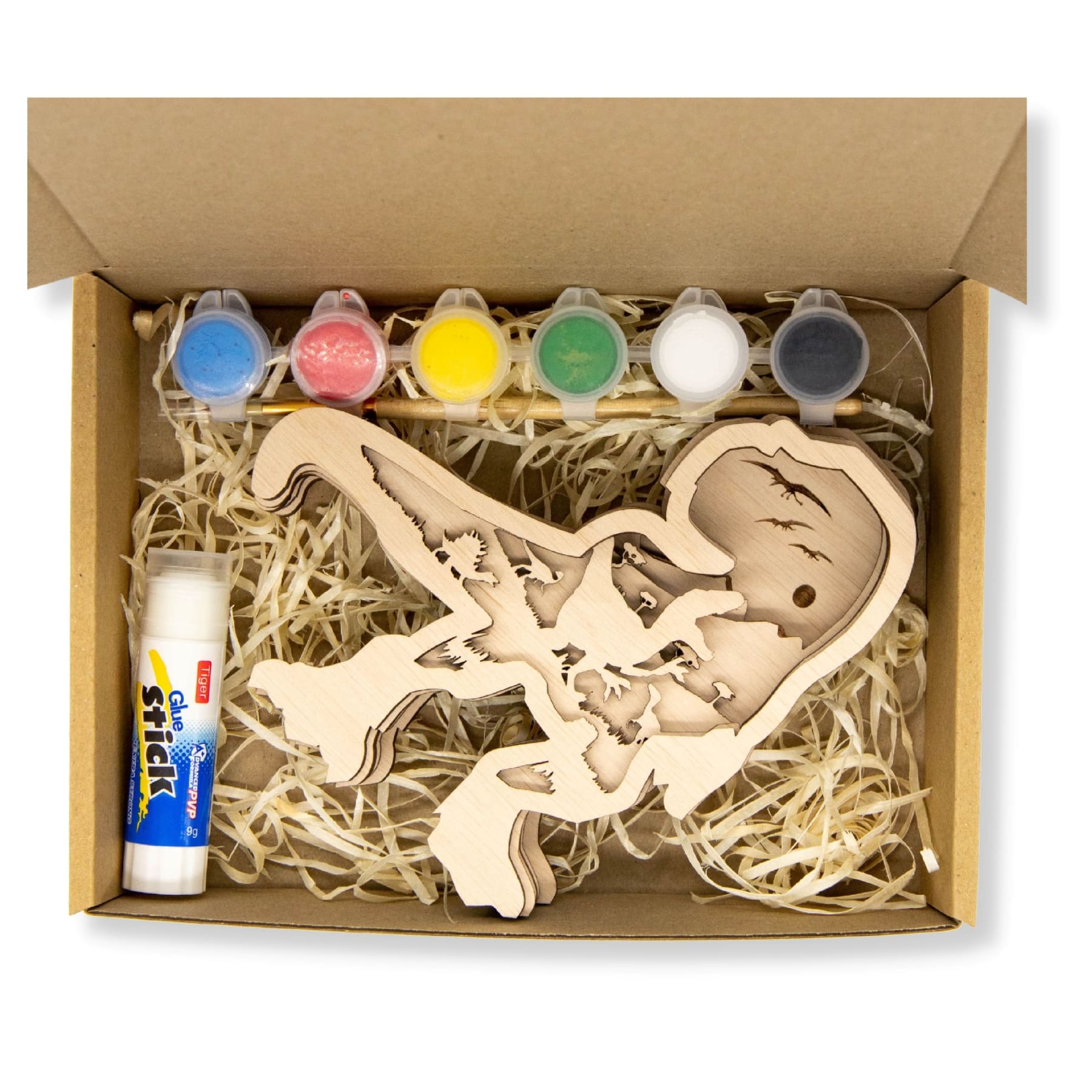 3D Wooden coloring kit T-rex