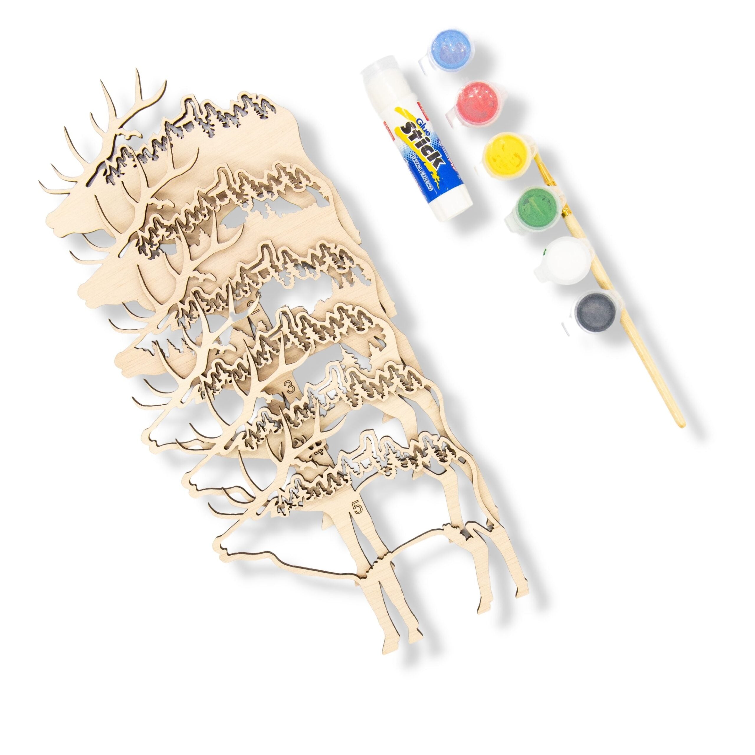 3D Wooden coloring kit Deer