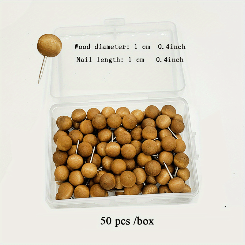 Decorative round wooden pins