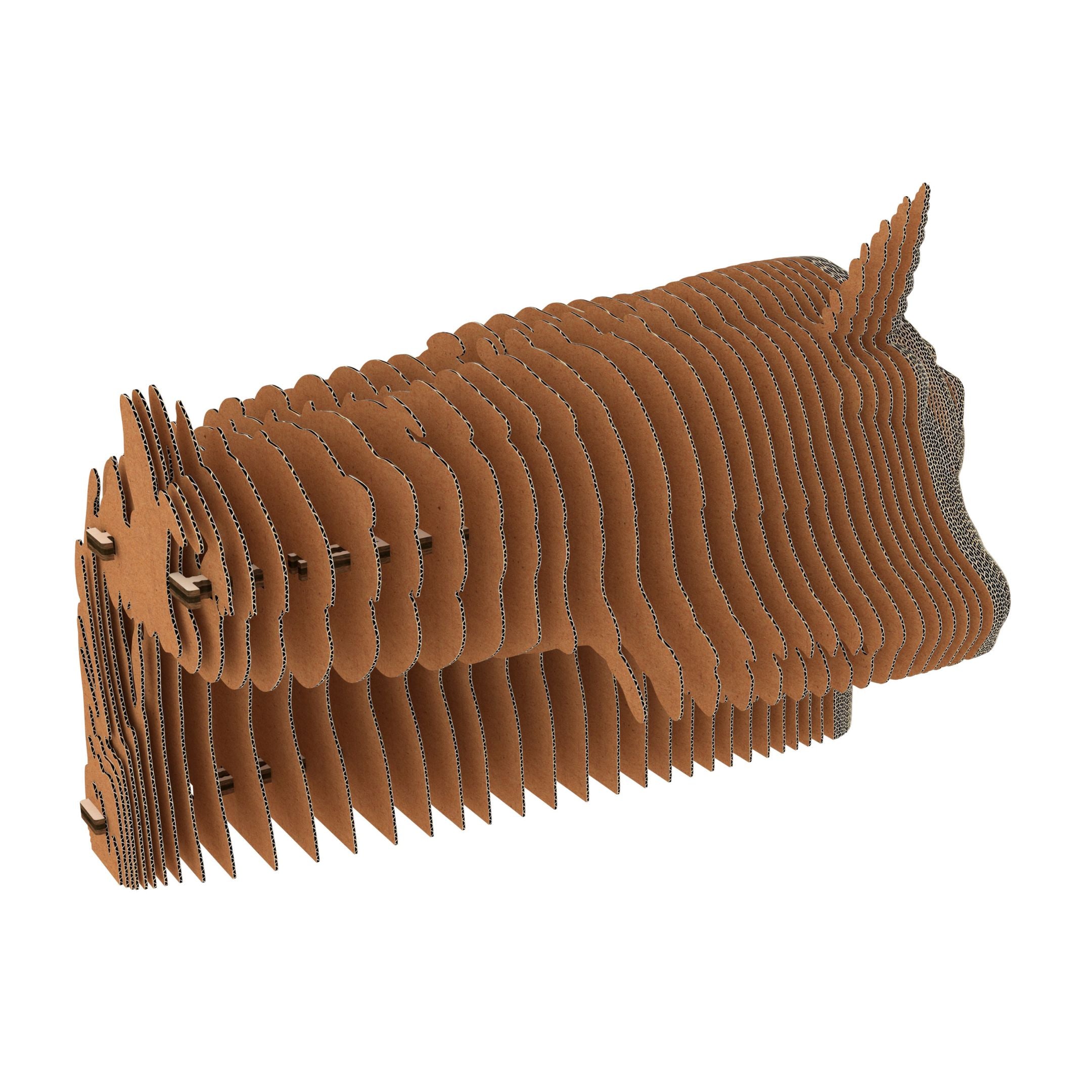3D cardboard puzzle-sculpture Unicorn