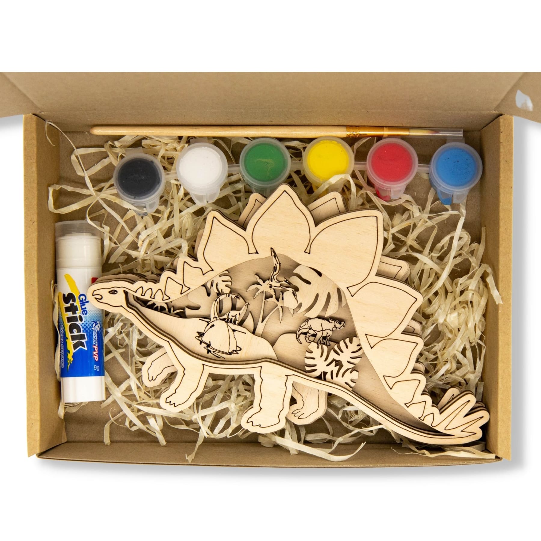 3D Wooden coloring kit Stegosaur