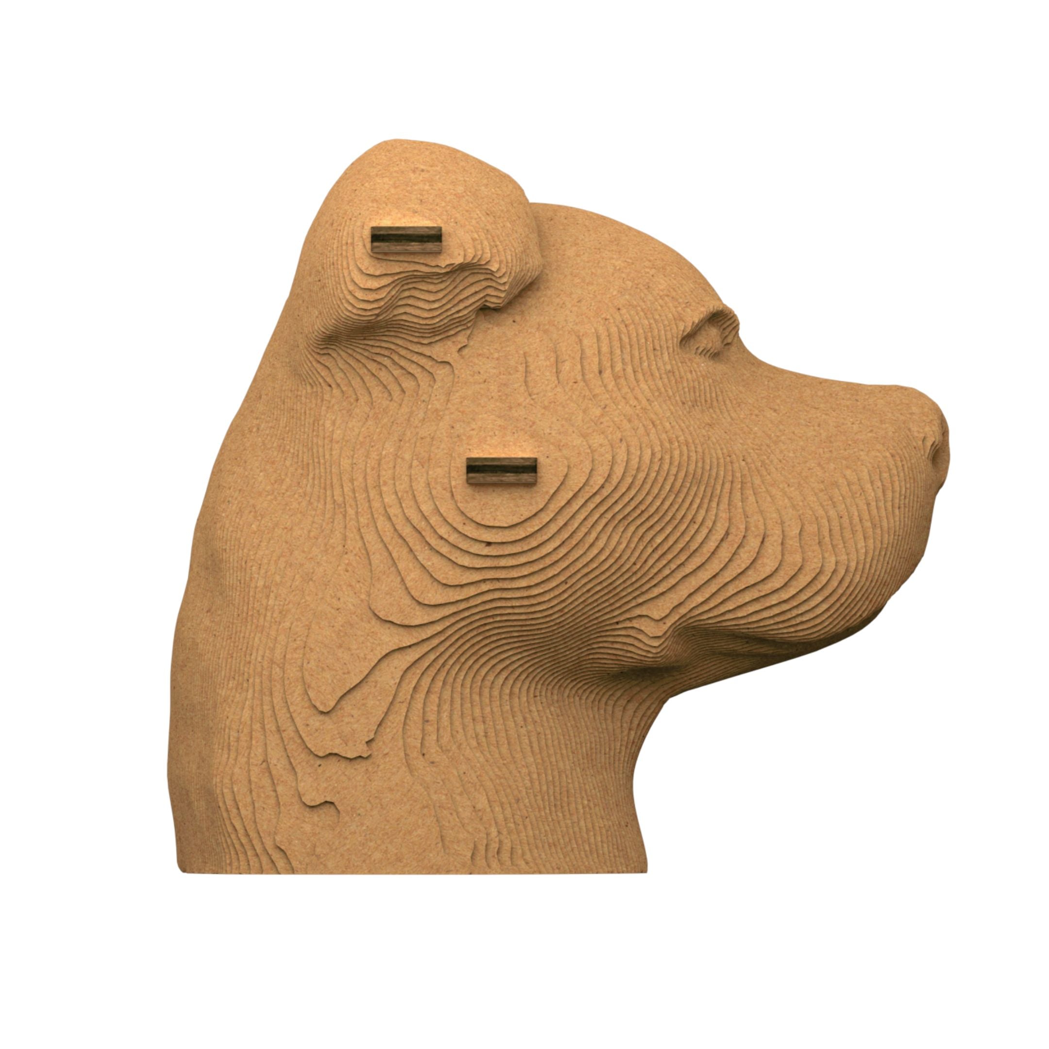 3D cardboard puzzle-sculpture Staffy
