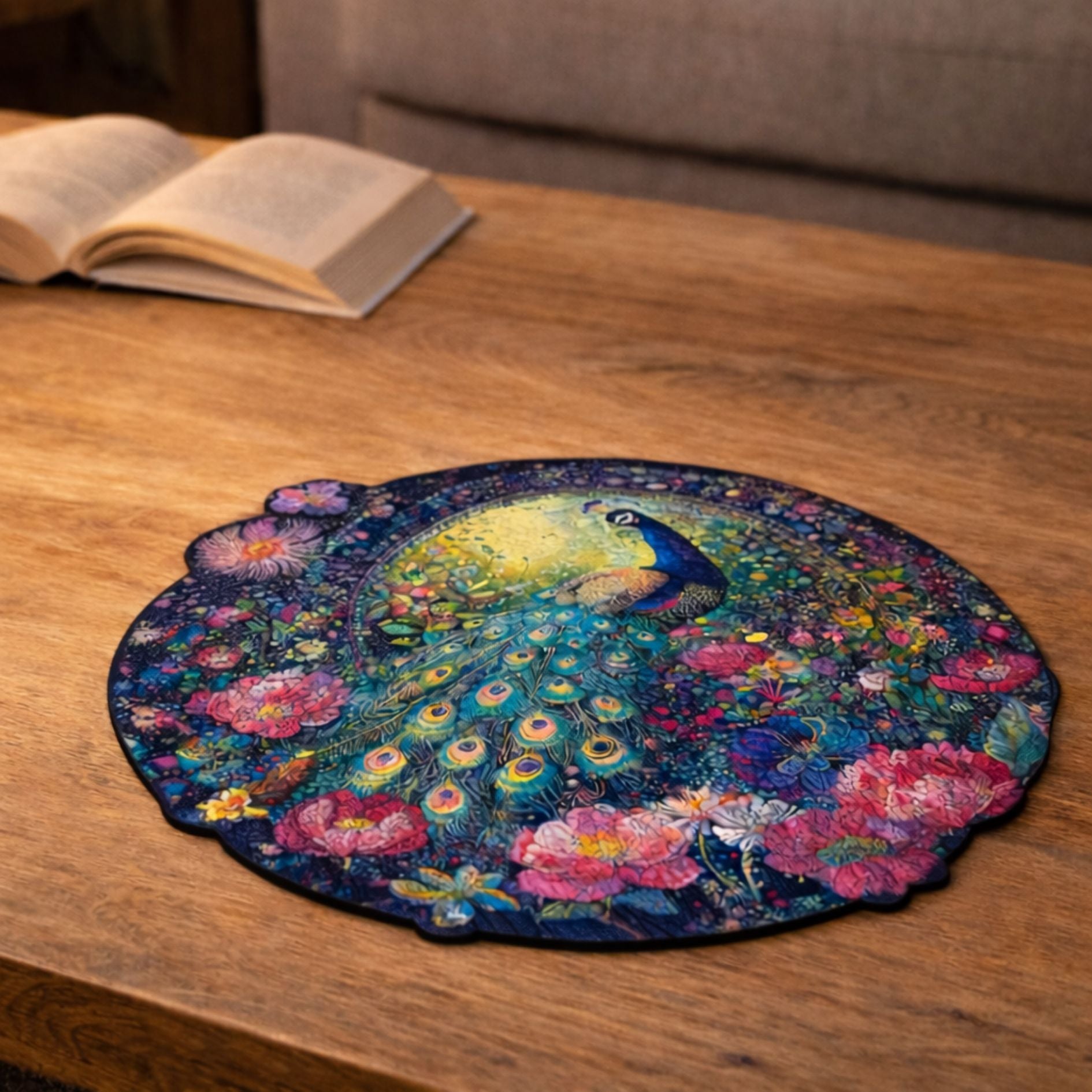 Jardin du paon Puzzle en bois