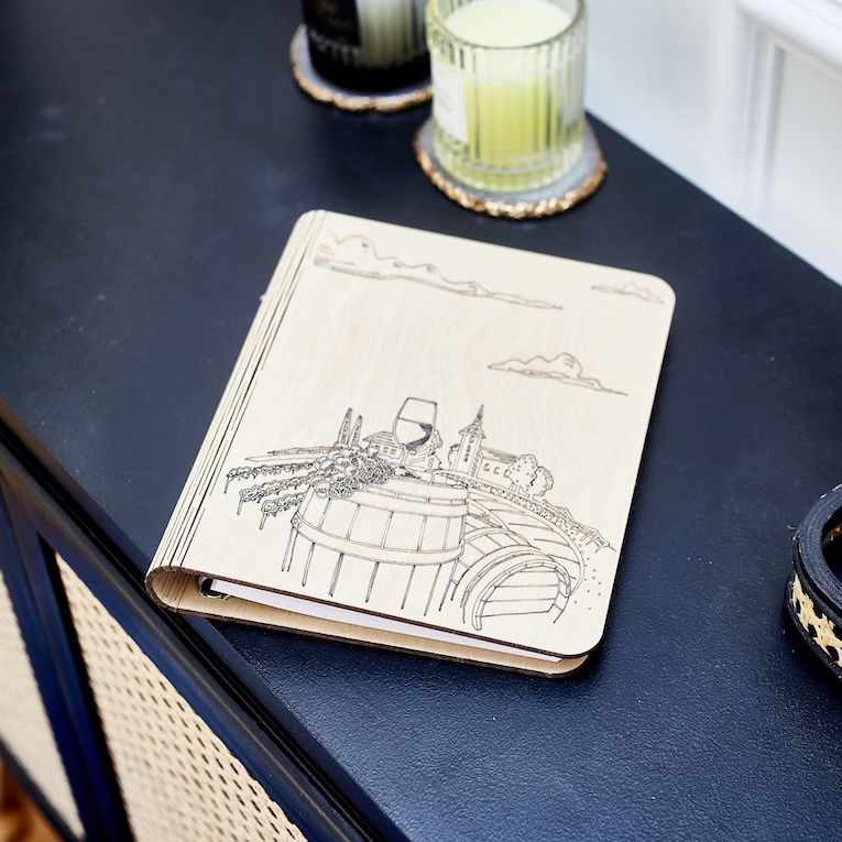 Wooden notebook Vineyard