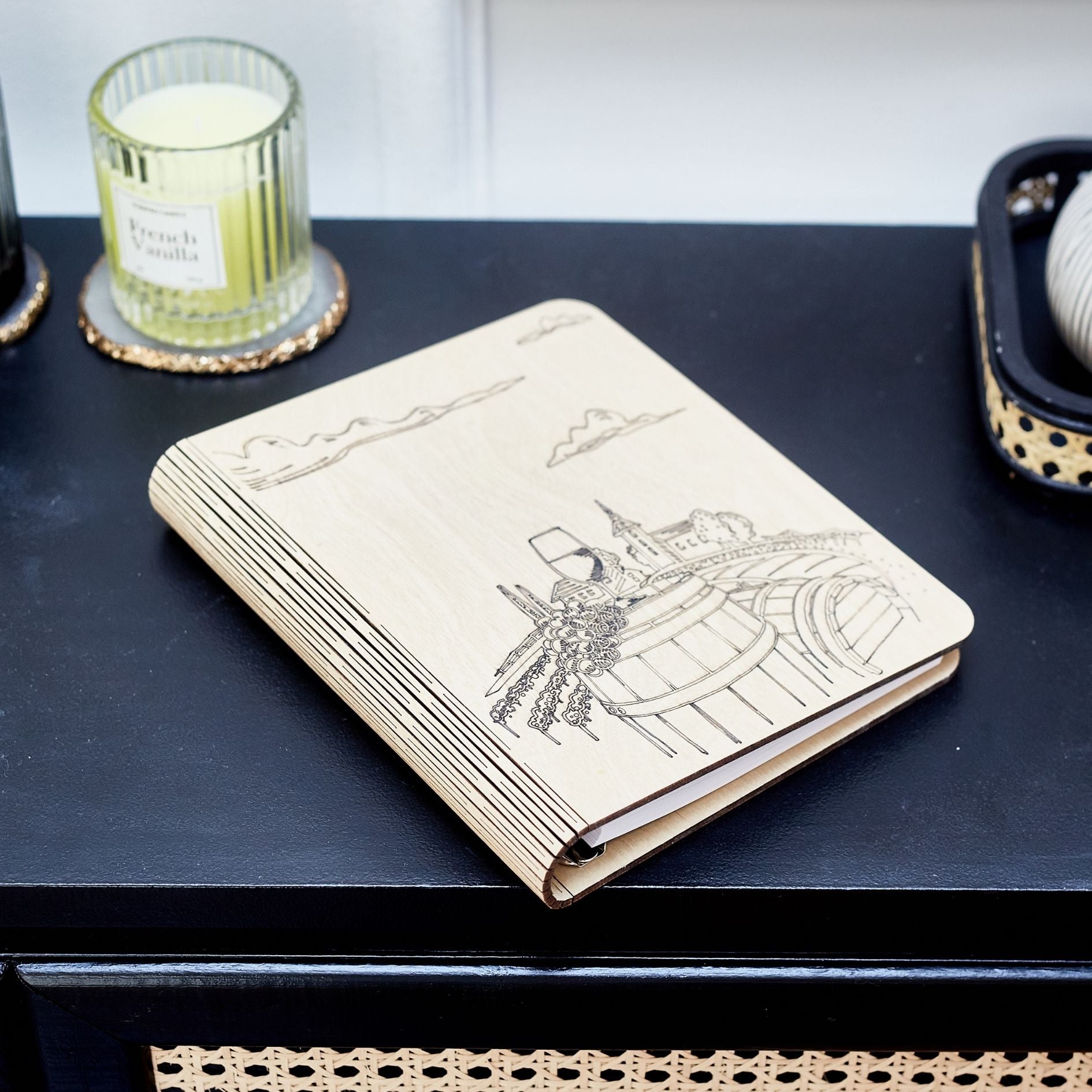 Wooden notebook Vineyard