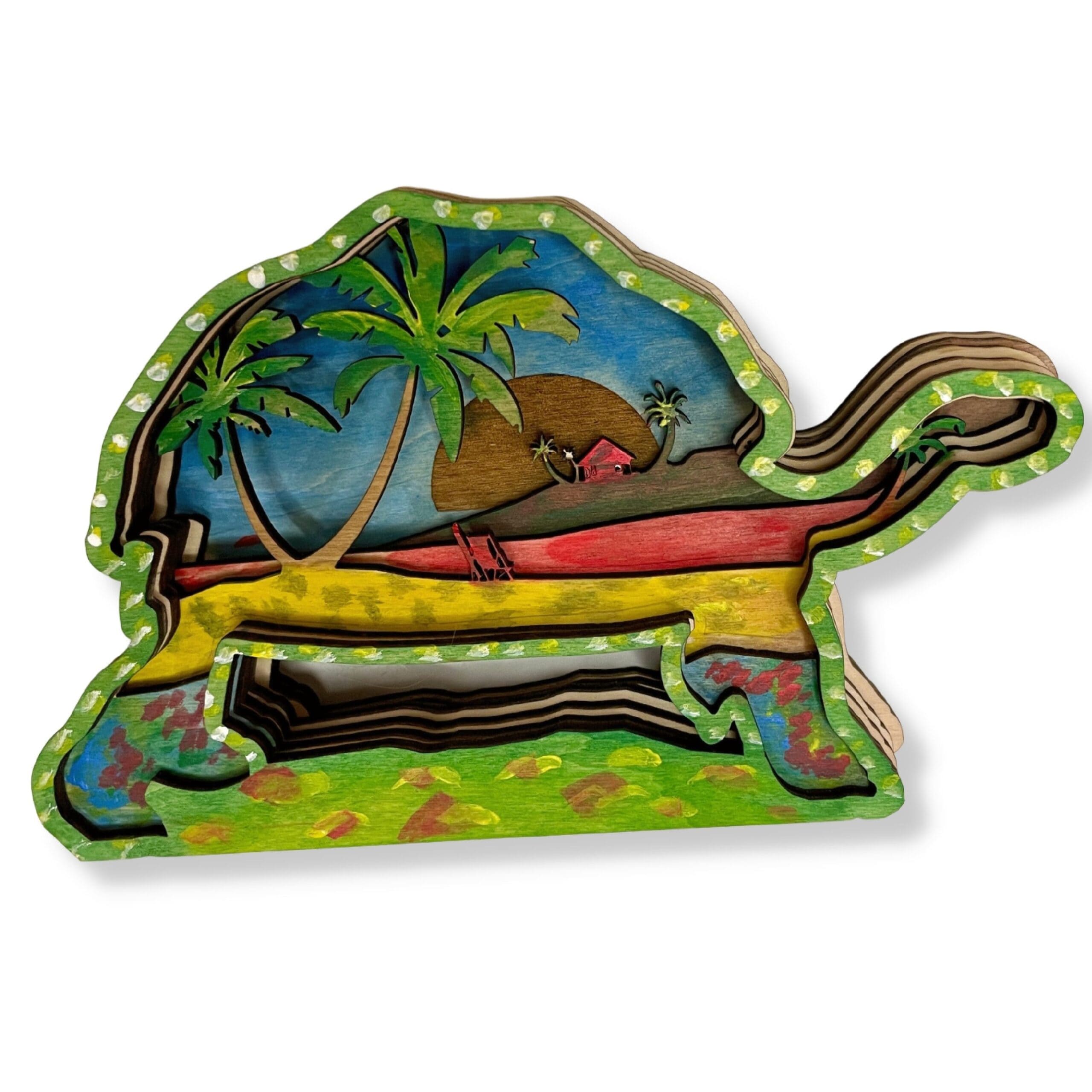 3D Wooden coloring kit Turtle