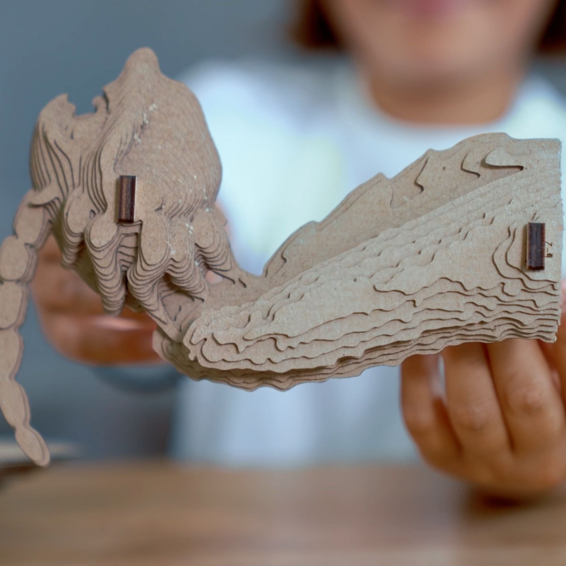 3D cardboard puzzle-sculpture Dragon