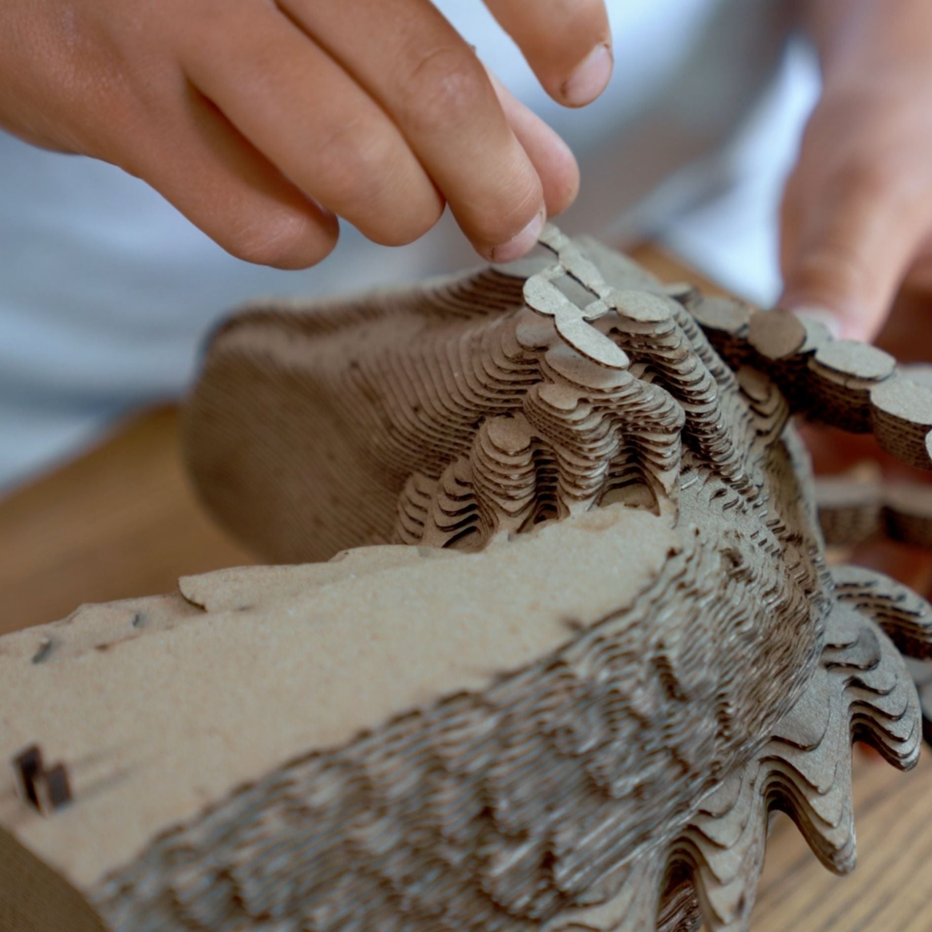 3D cardboard puzzle-sculpture Dragon