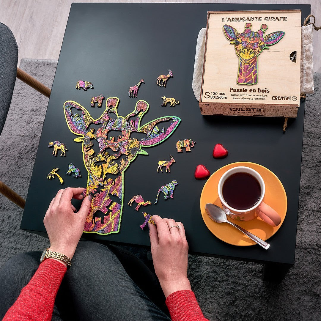 The Funny Giraffe Wooden Puzzle