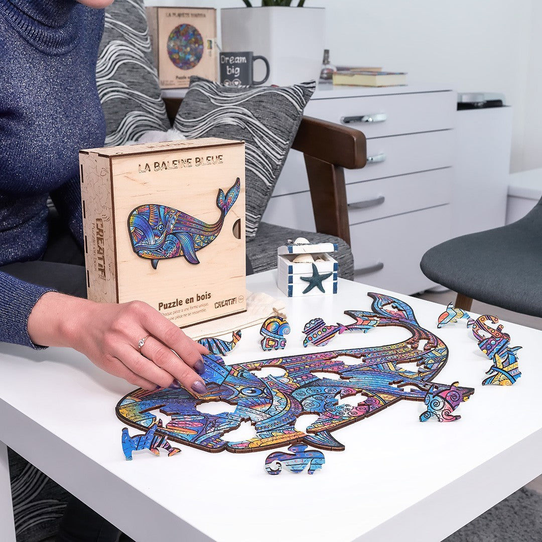 Blue Whale Wooden Puzzle