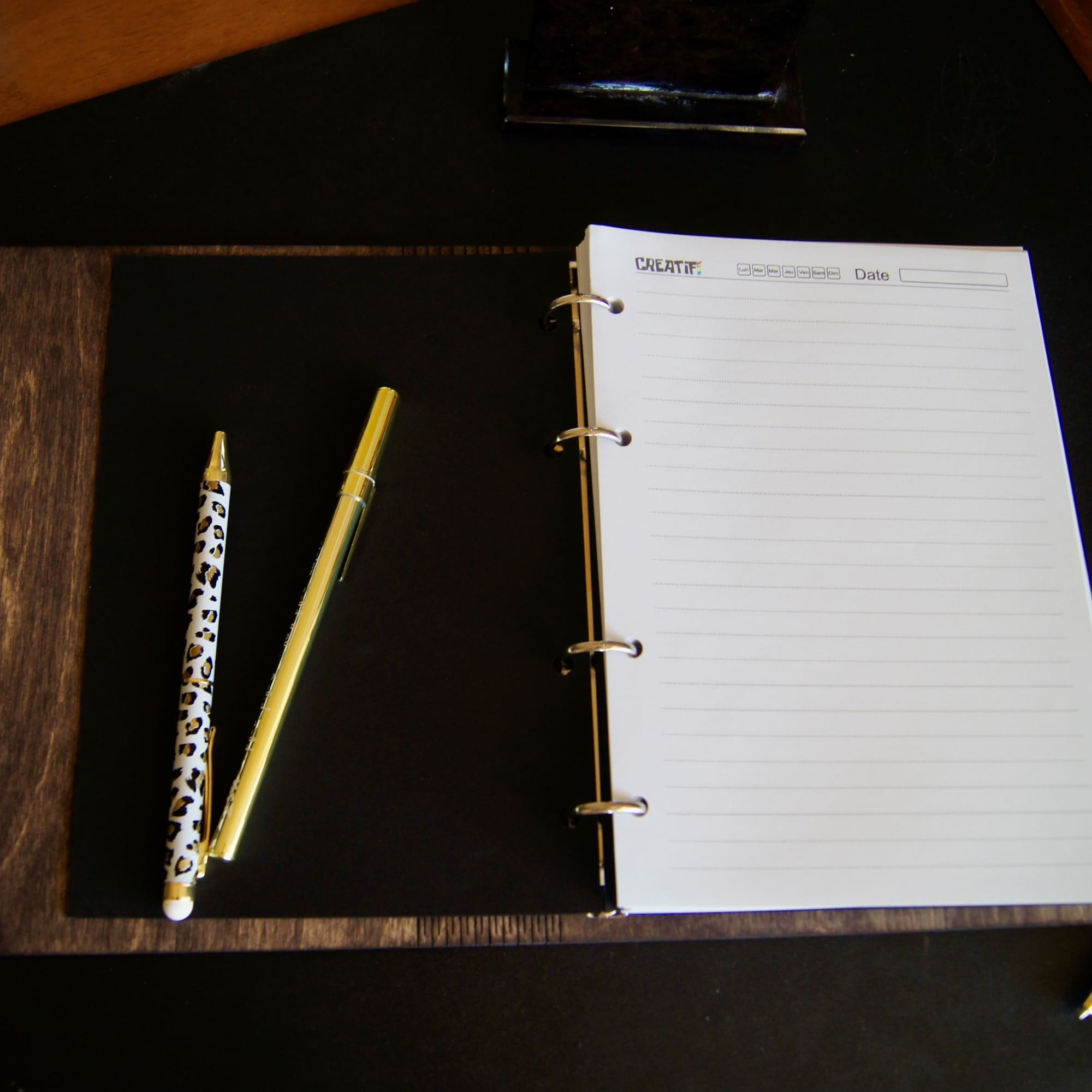 Wooden notebook Triskel