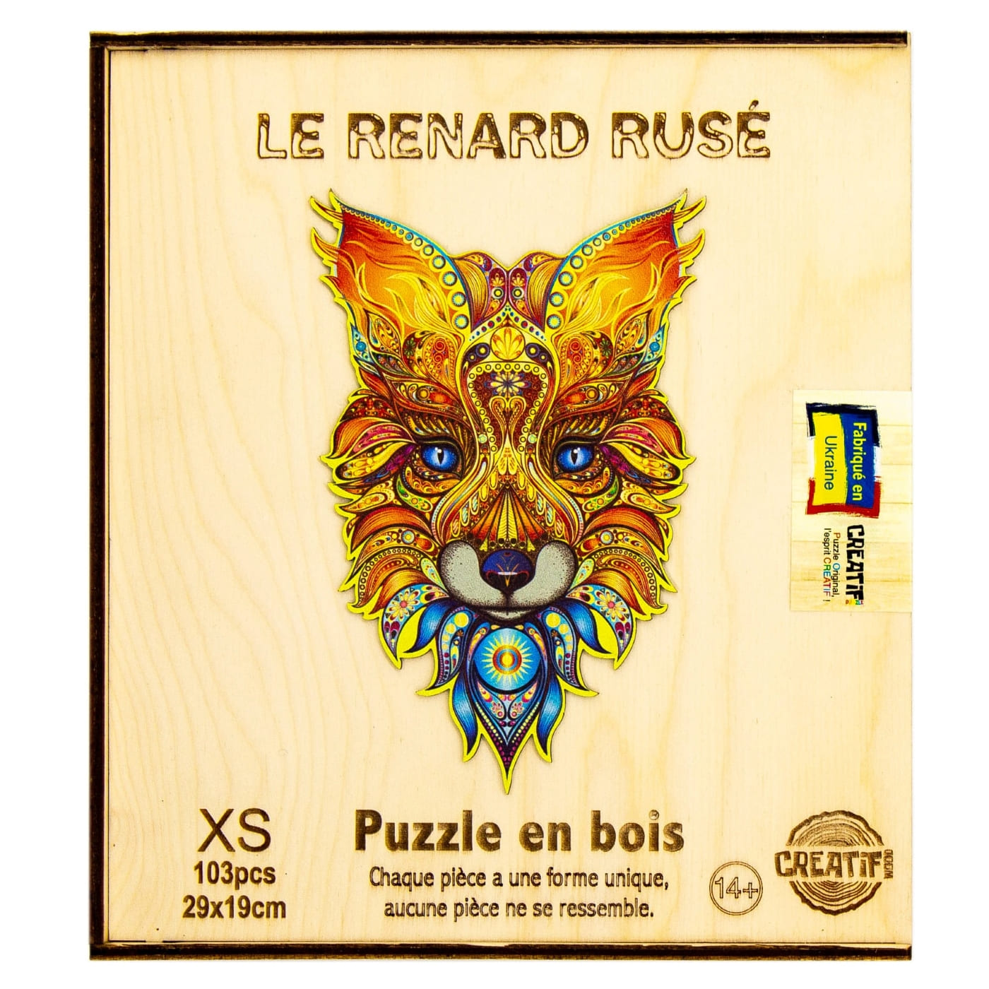 Sly Fox Wooden Puzzle #Box_Wooden box