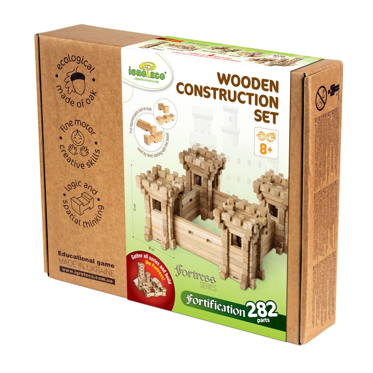 Jeu de construction en bois Fortification 282 pièces