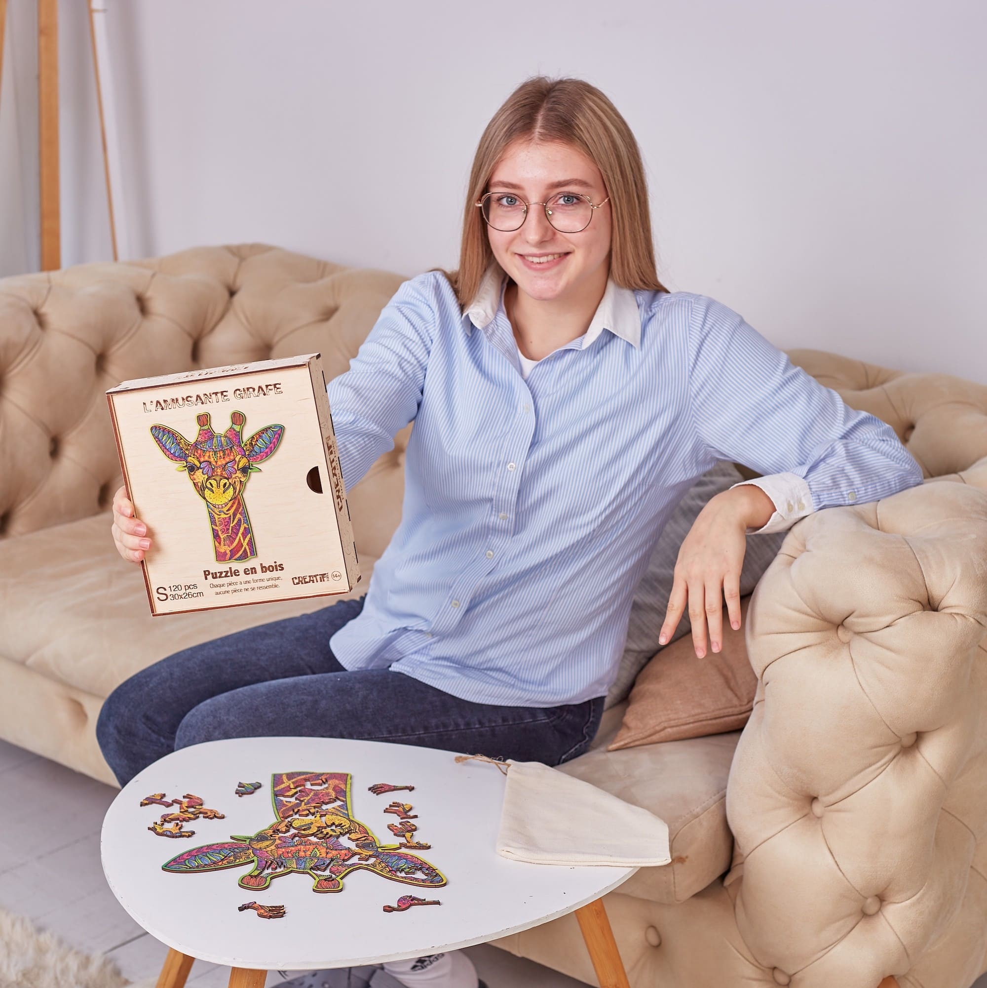 The Funny Giraffe Wooden Puzzle
