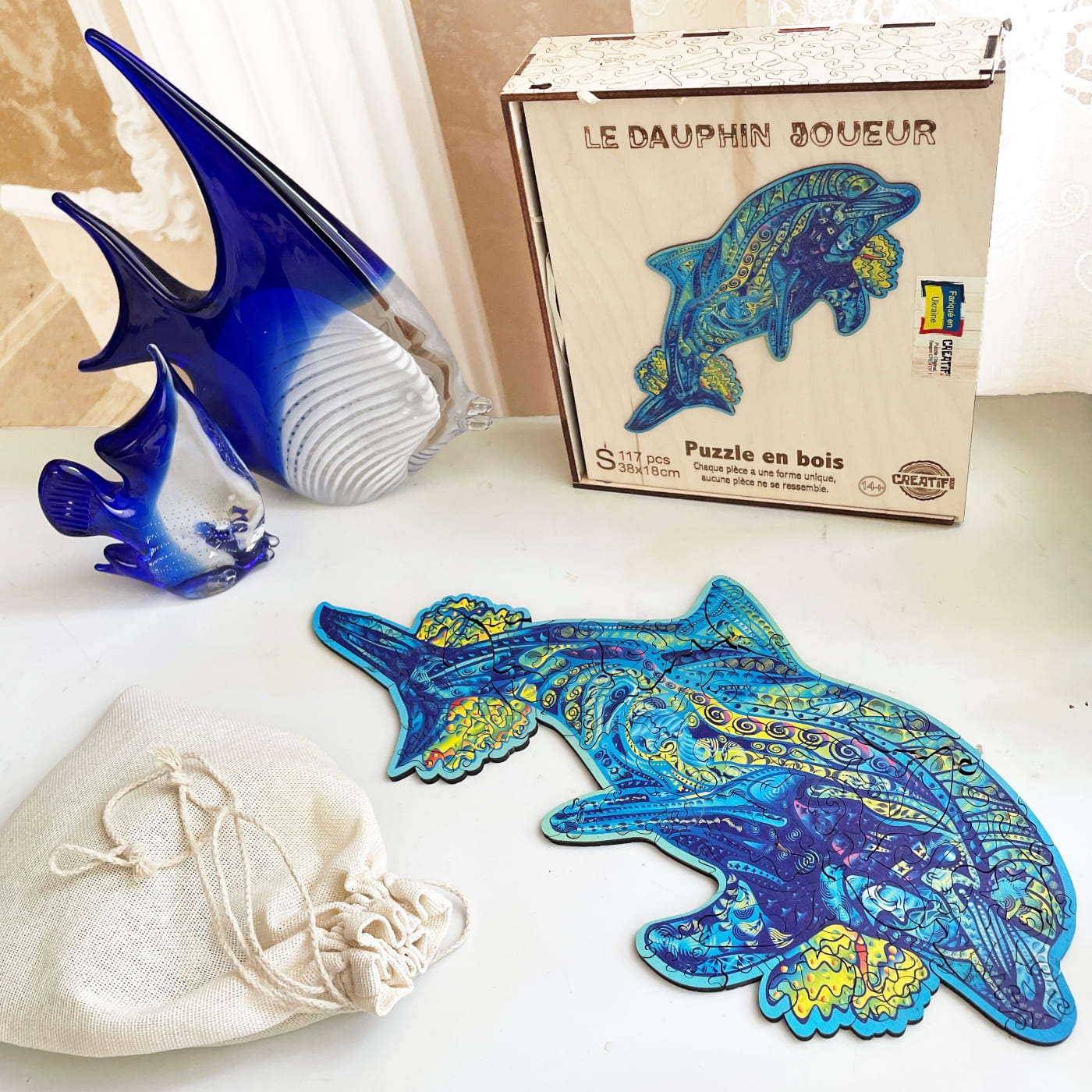 Playful Dolphin Wooden Puzzle