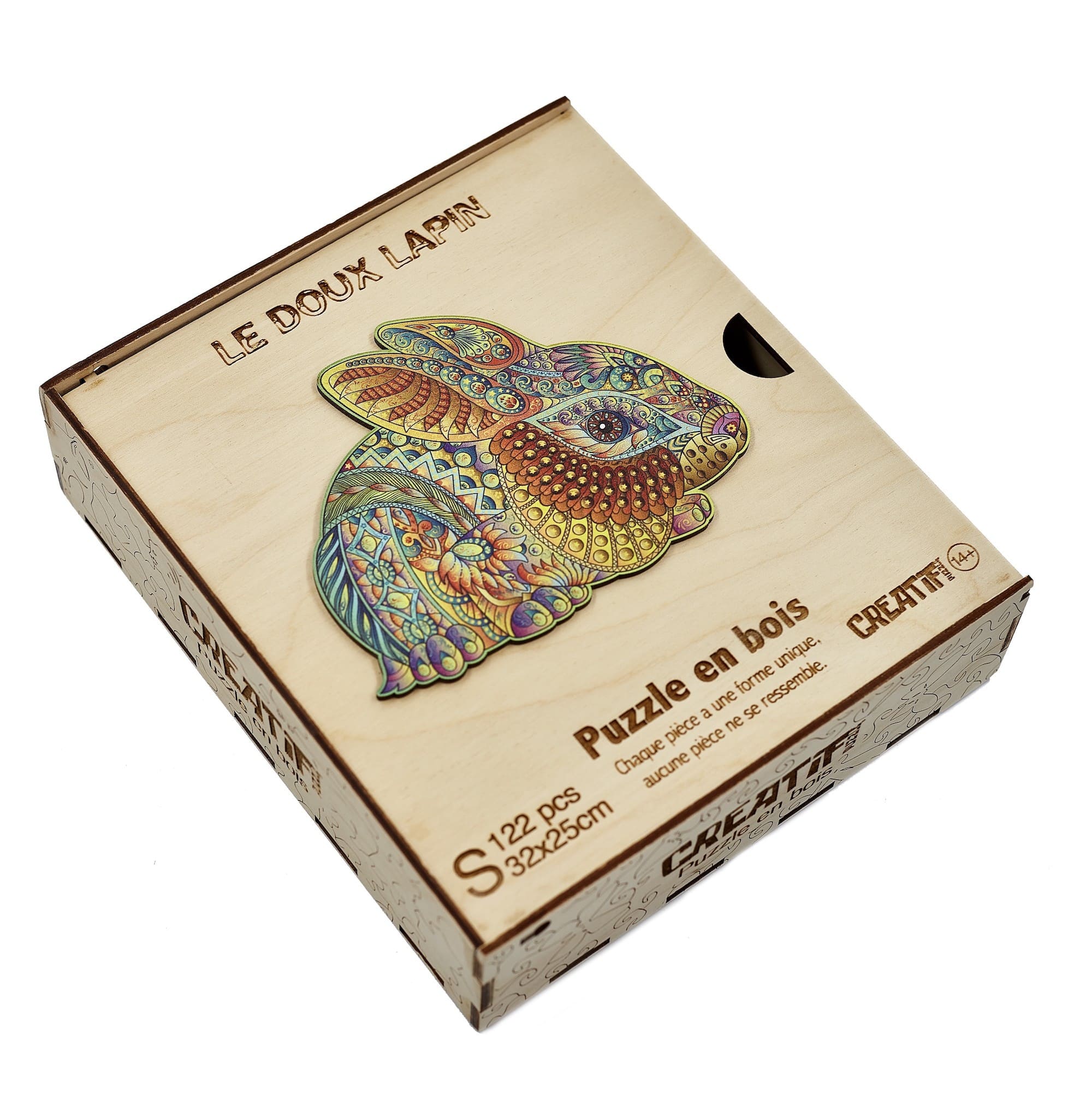 Gentle Rabbit Wooden Puzzle #Box_Wooden box