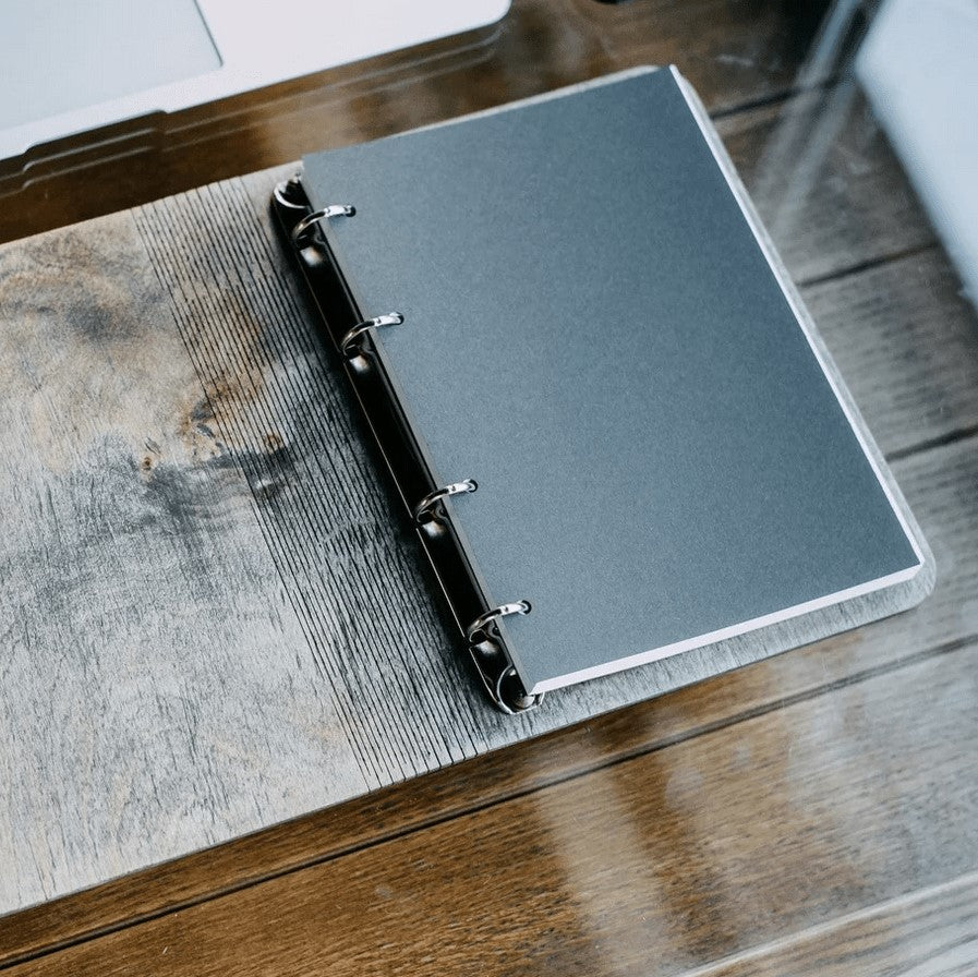Lion wooden notebook