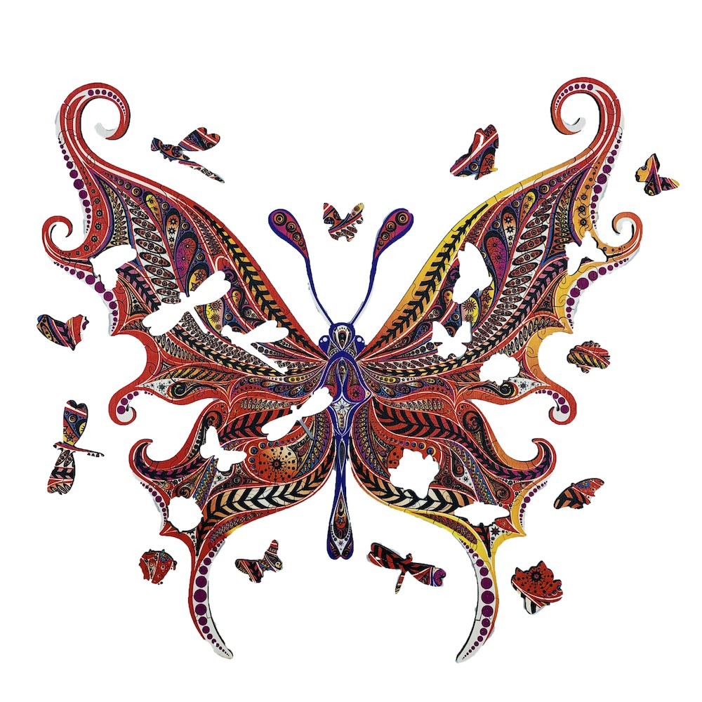 Butterfly Illusionist, wooden puzzle