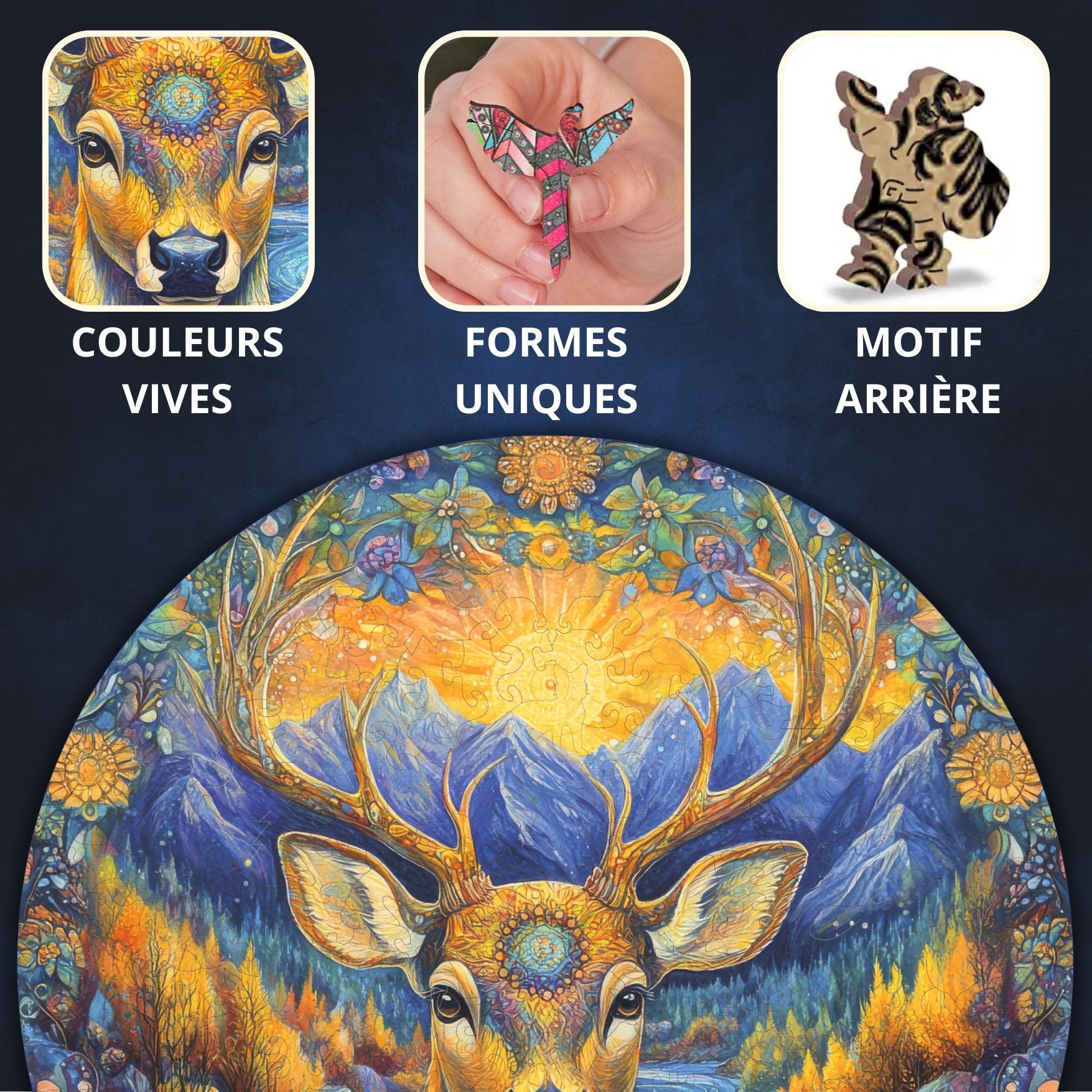 Cerf des bois Puzzle en bois