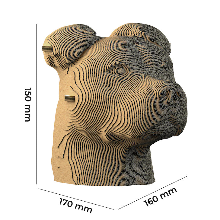 3D cardboard puzzle-sculpture Staffy