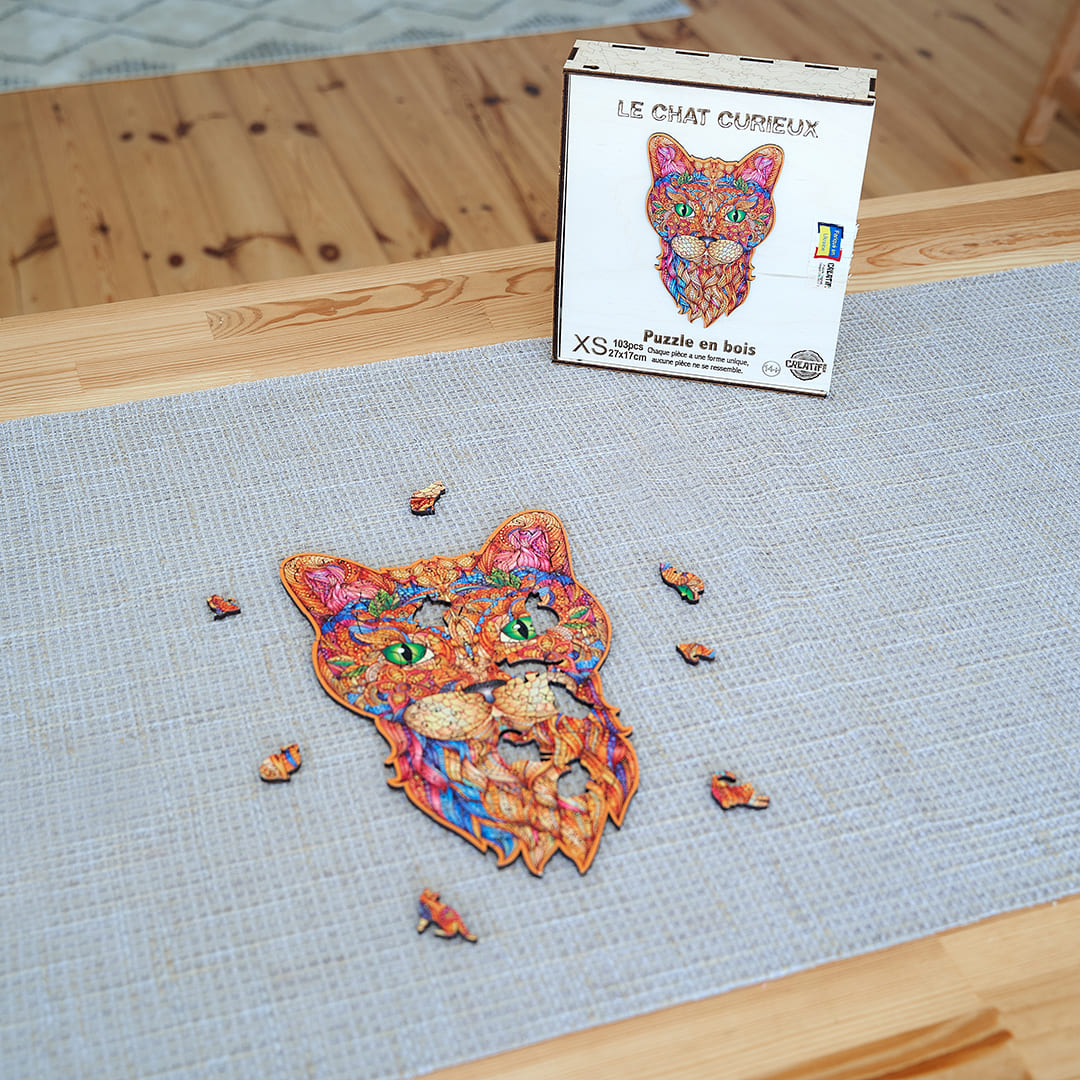 The Curious Cat Wooden Puzzle