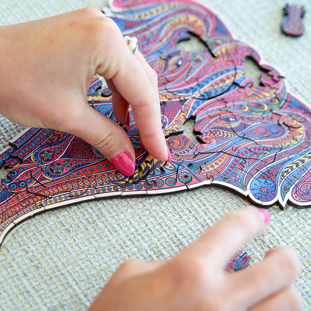 The Wild Elephant Wooden Puzzle