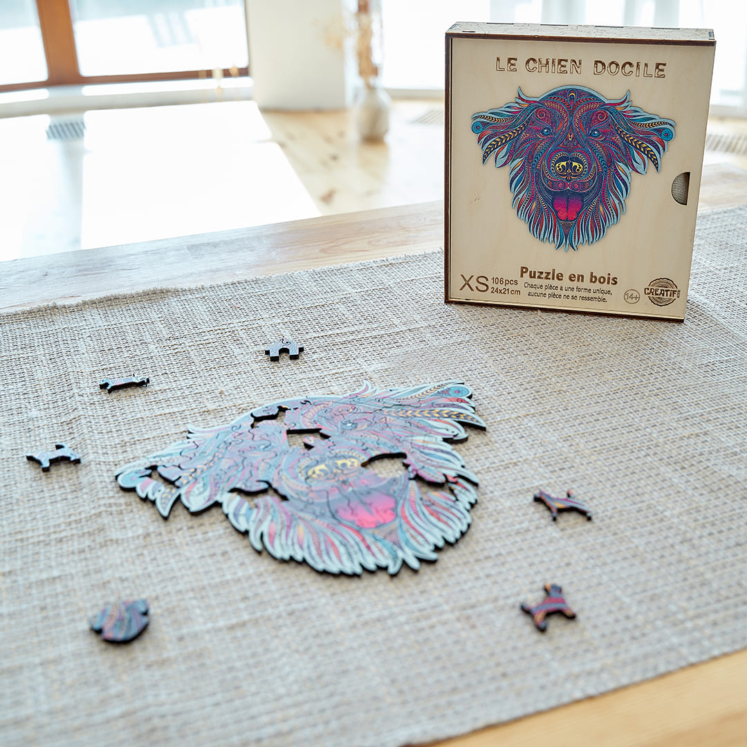 Faithful Dog Wooden Puzzle #Box_Wooden box