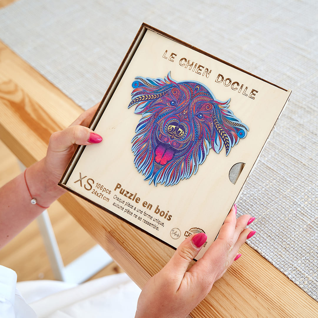 Faithful Dog Wooden Puzzle #Box_Wooden box