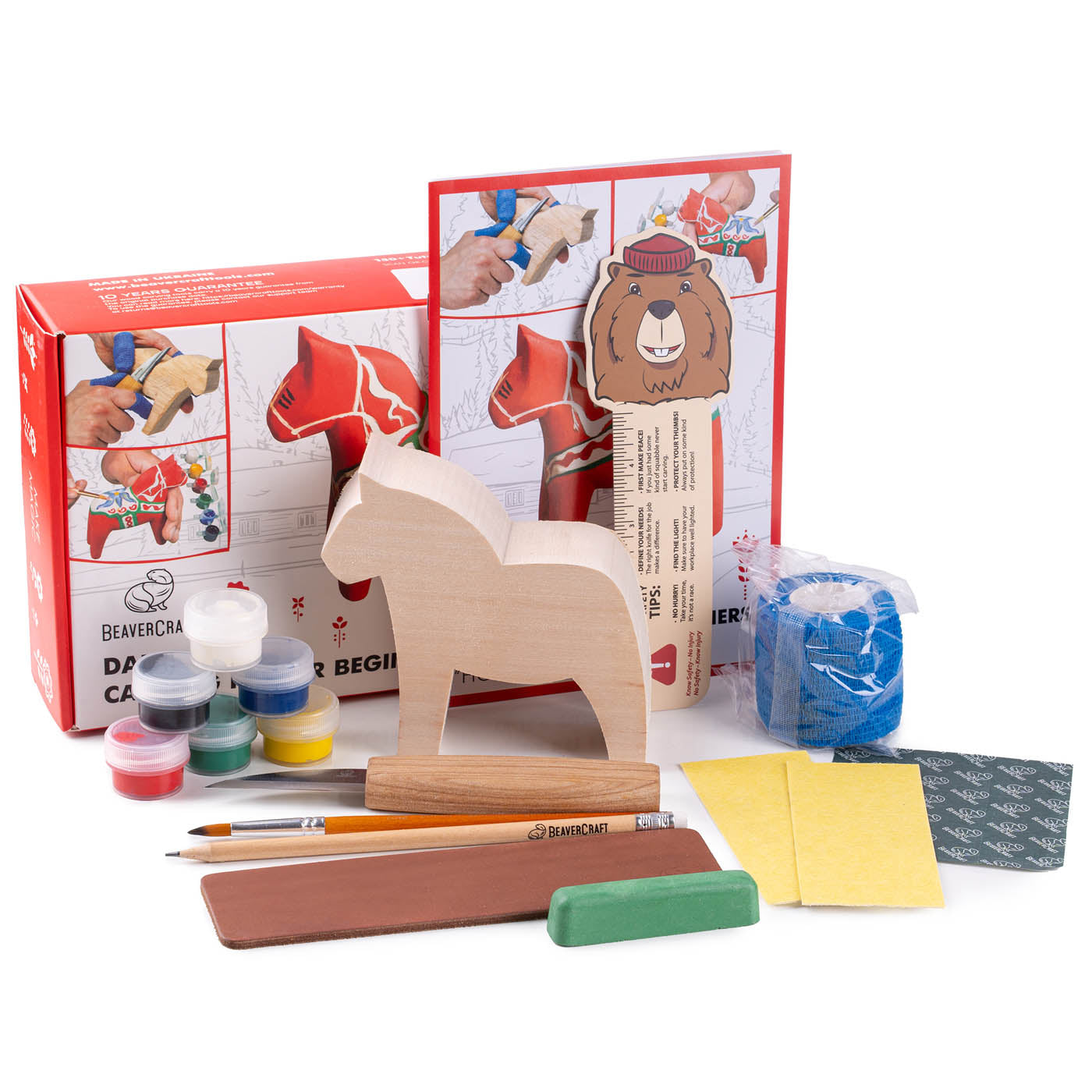 Dala Horse Wood Carving Kit for Beginners