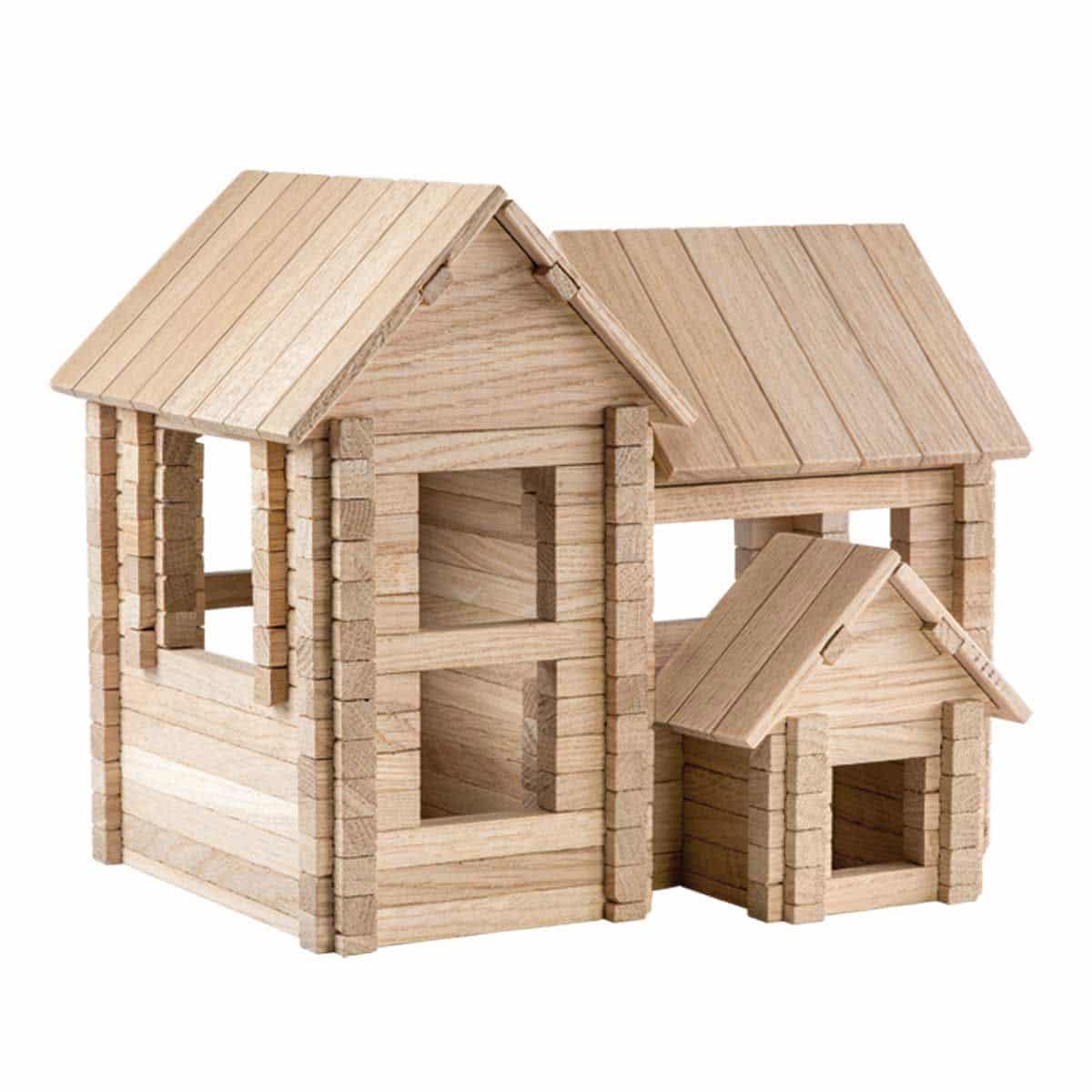 Cottage Wooden Construction Set, 206 pieces