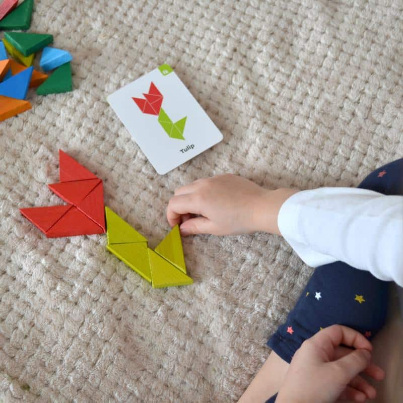 Mosaïque en bois TRIANGLES 64 pièces