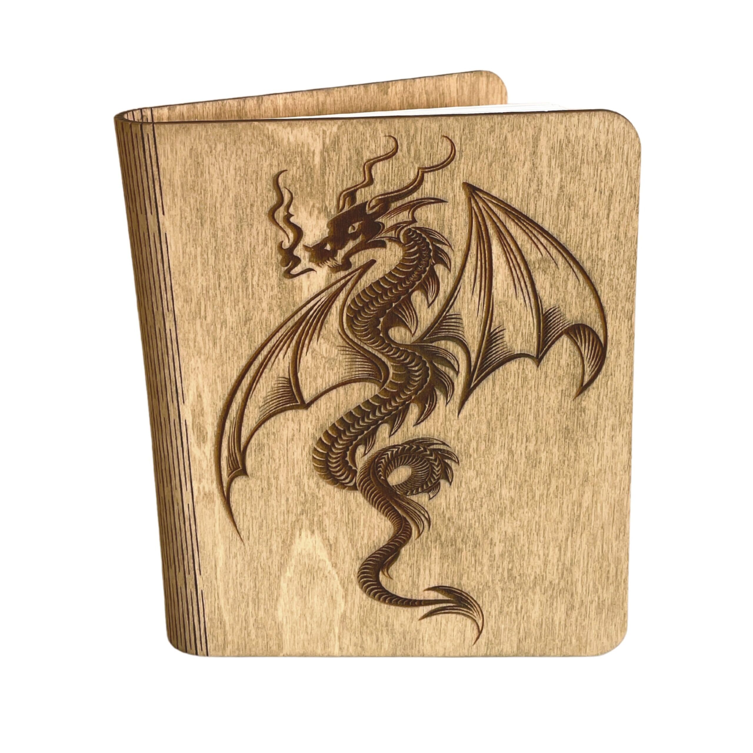 Wooden notebook Dragon