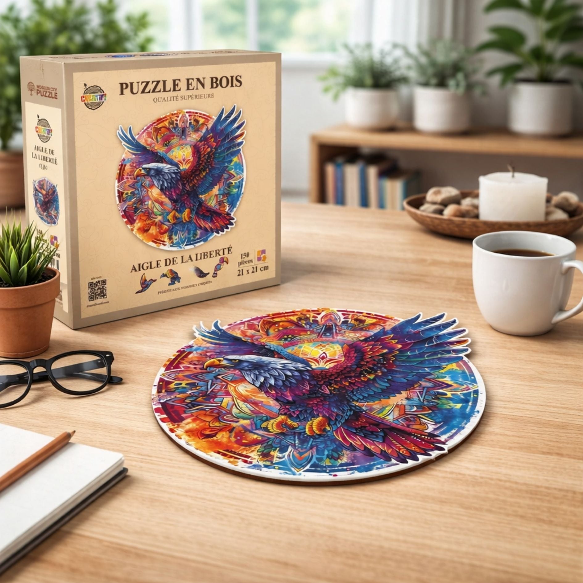Aigle de la Liberté Puzzle en bois