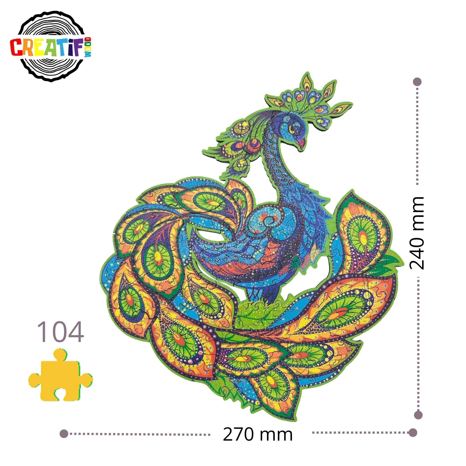 The Fascinating Peacock Wooden Puzzle