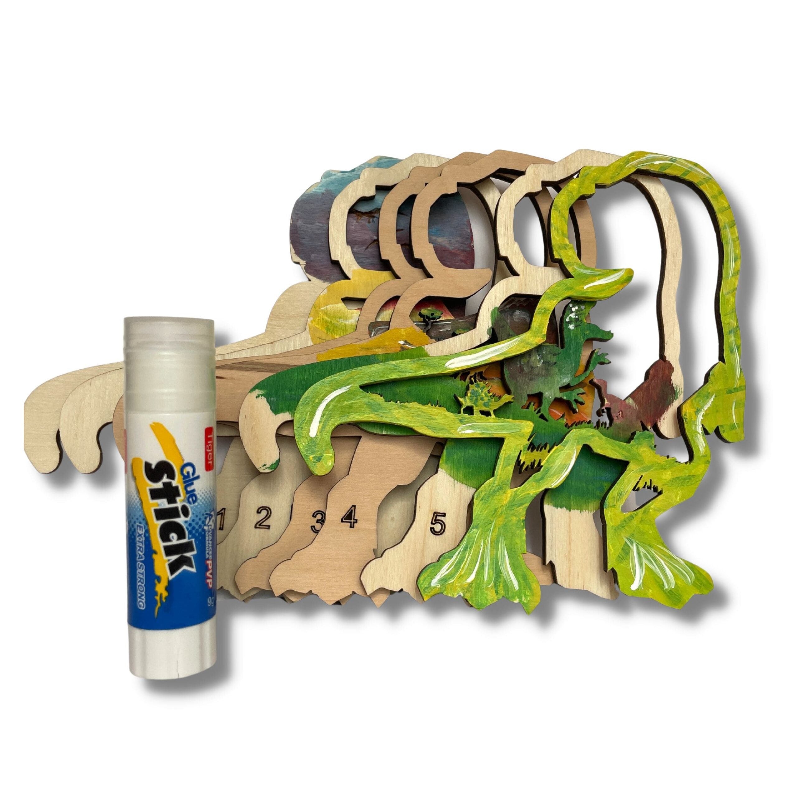 3D Wooden coloring kit T-rex
