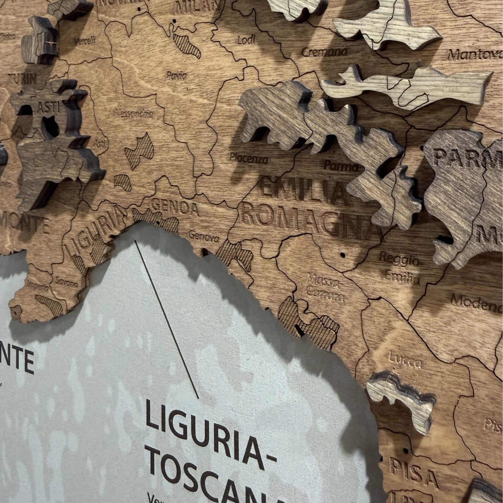Tableau Carte des vins d’Italie sur panneau