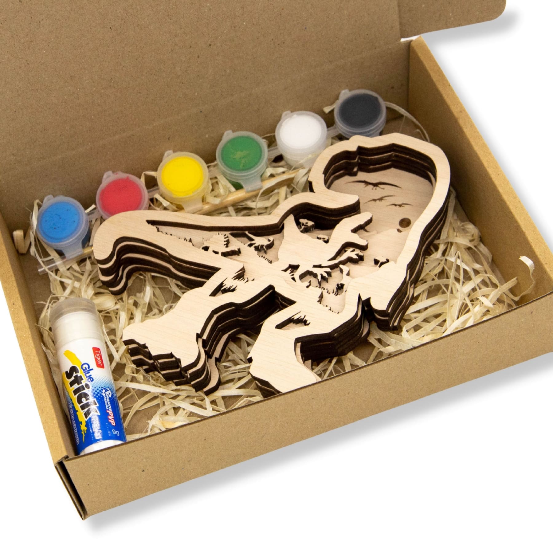 3D Wooden coloring kit T-rex
