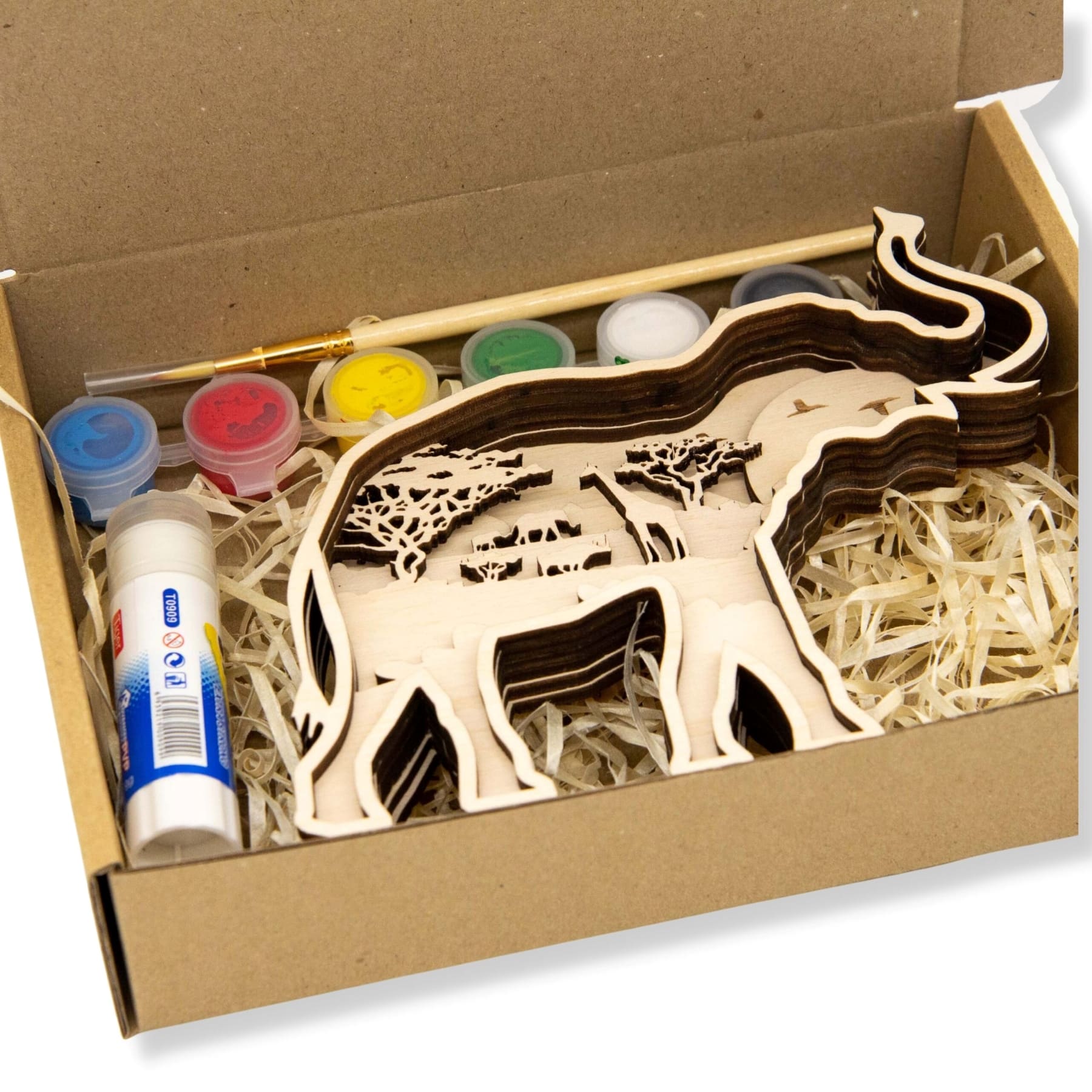 3D Wooden coloring kit Elephant
