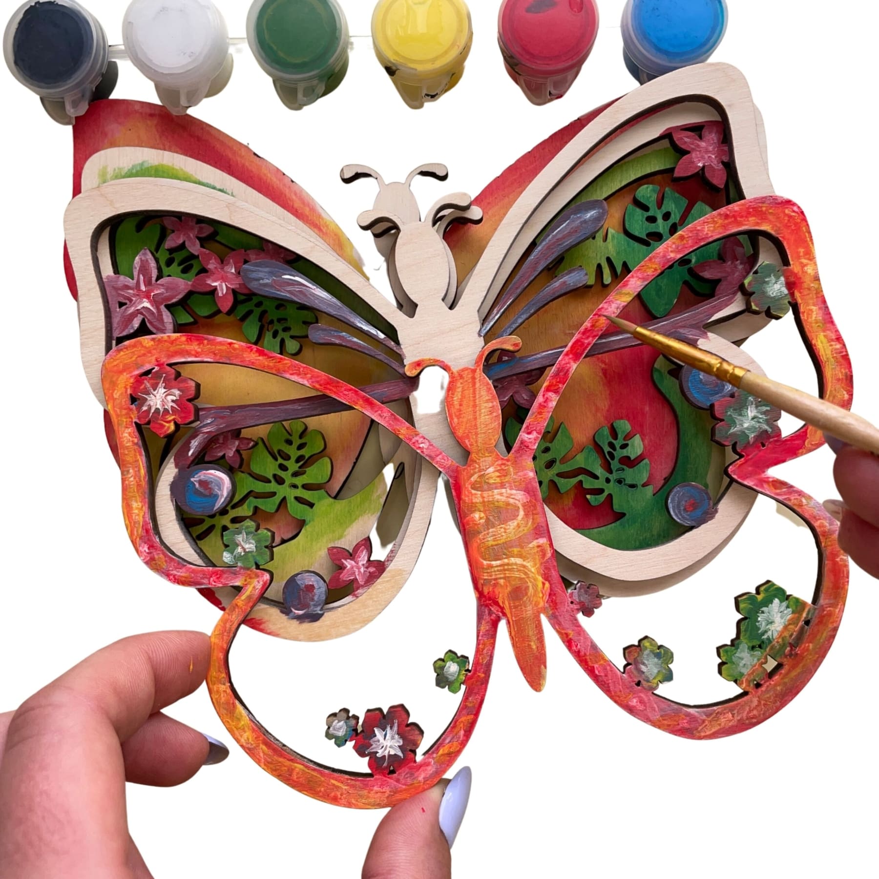 3D Wooden coloring kit Butterfly