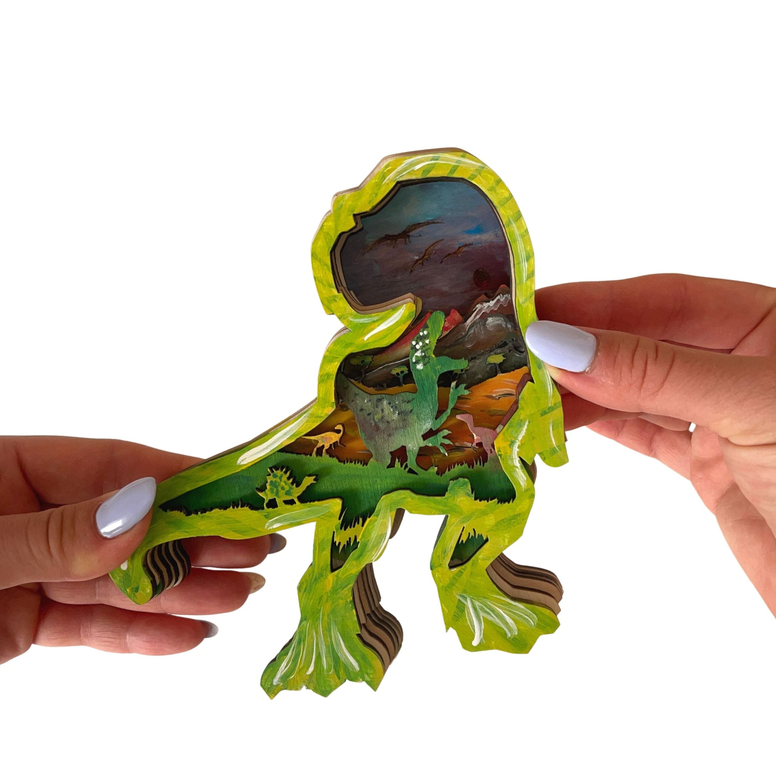3D Wooden coloring kit T-rex