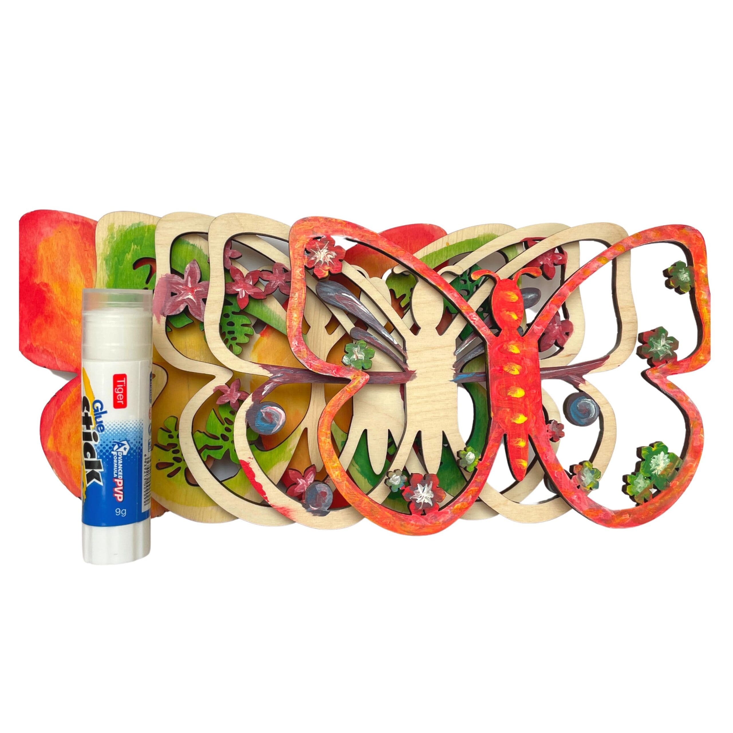 3D Wooden coloring kit Butterfly