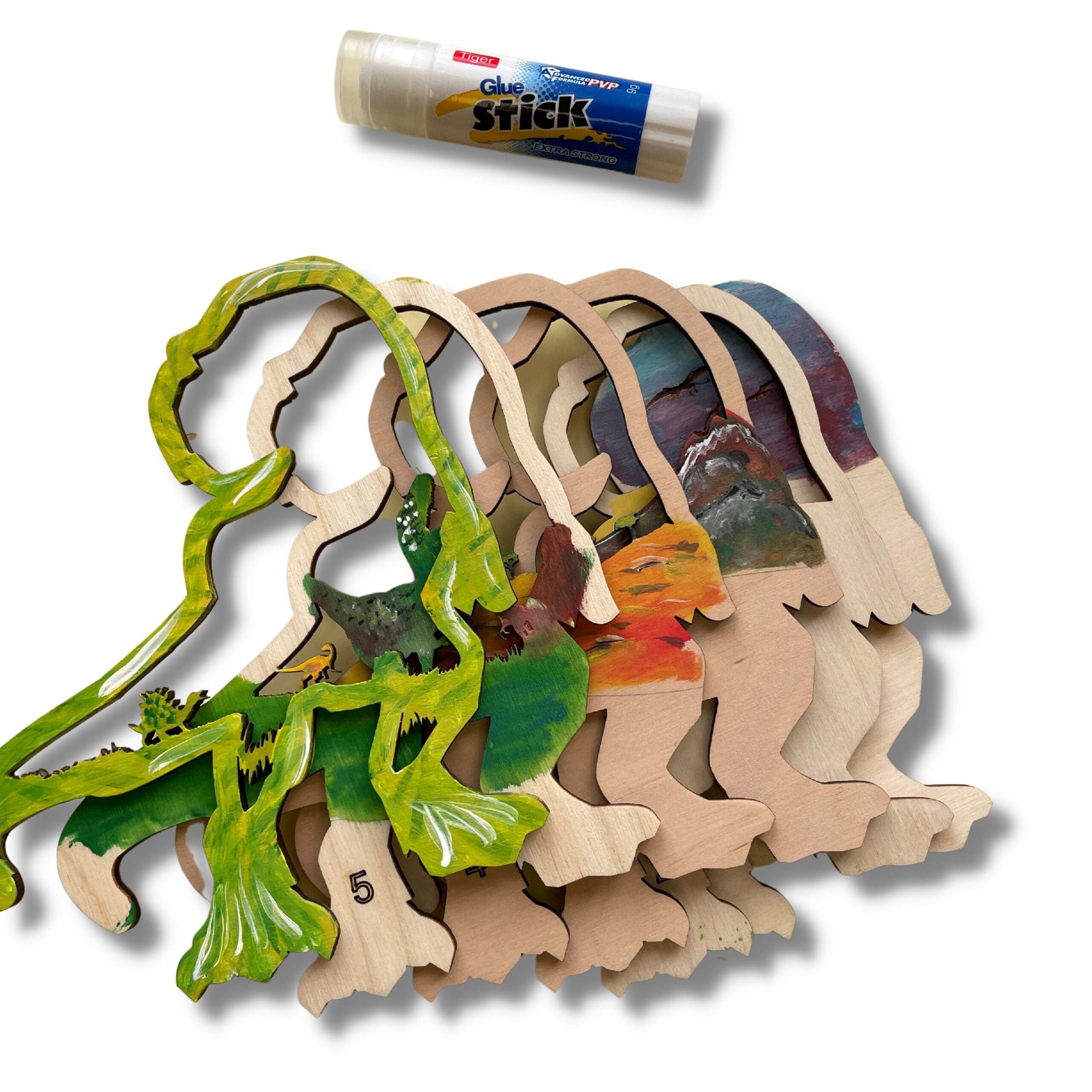 3D Wooden coloring kit T-rex