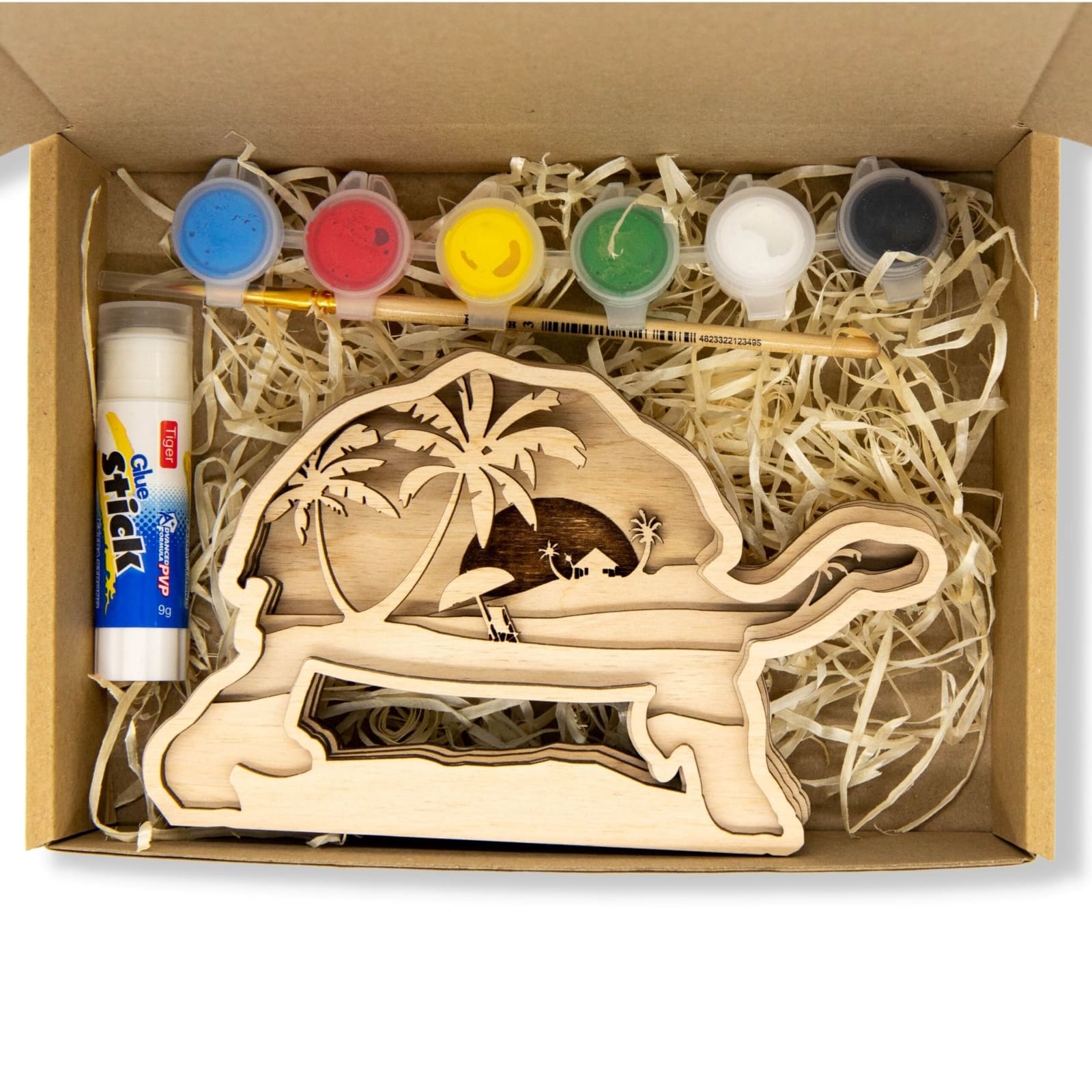 3D Wooden coloring kit Turtle