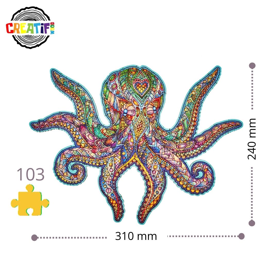 The Invisible Octopus Wooden Puzzle