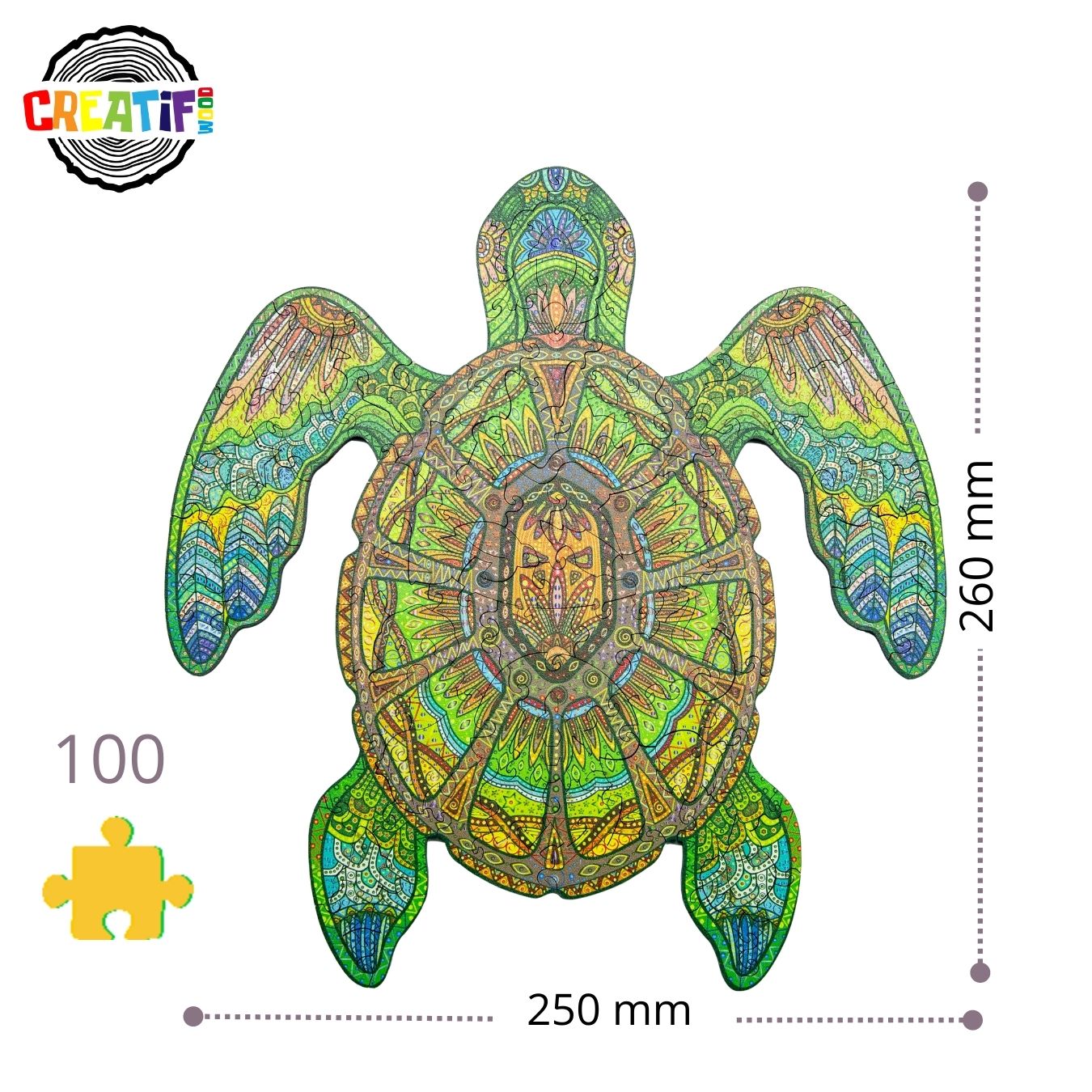 The Green Turtle Wooden Puzzle